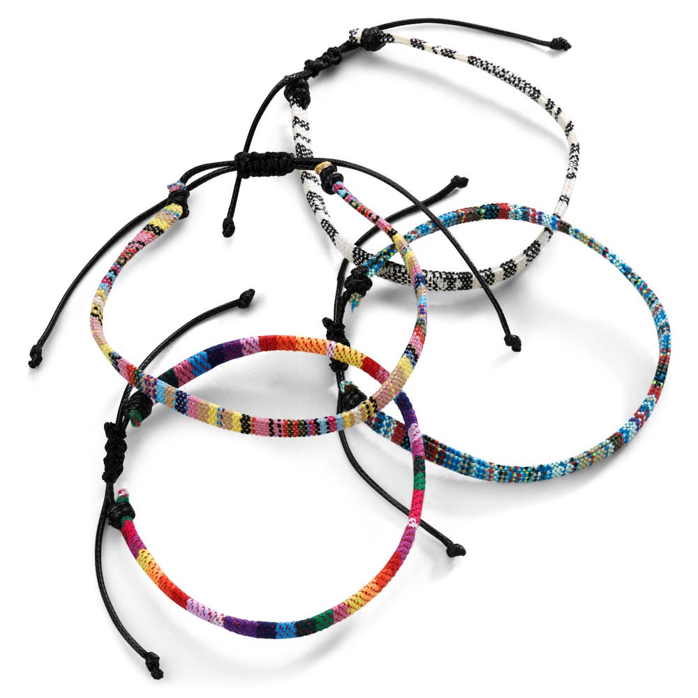 hover: 4-en-1 Pulseras de tejido de nailon para hombres hover: 4-en-1 Pulseras de tejido de nailon para hombres