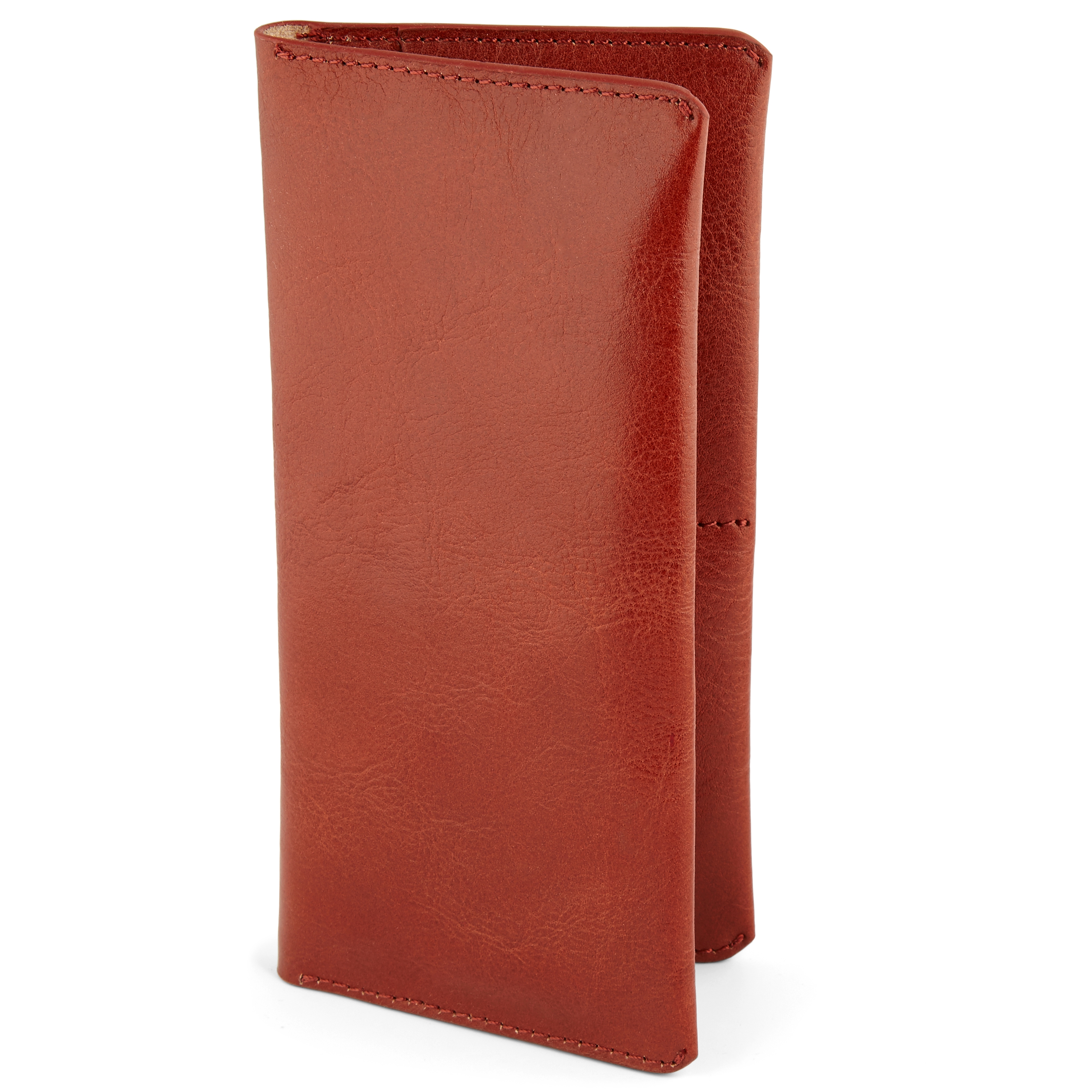 Cartera espaciosa de cuero marrón - 1