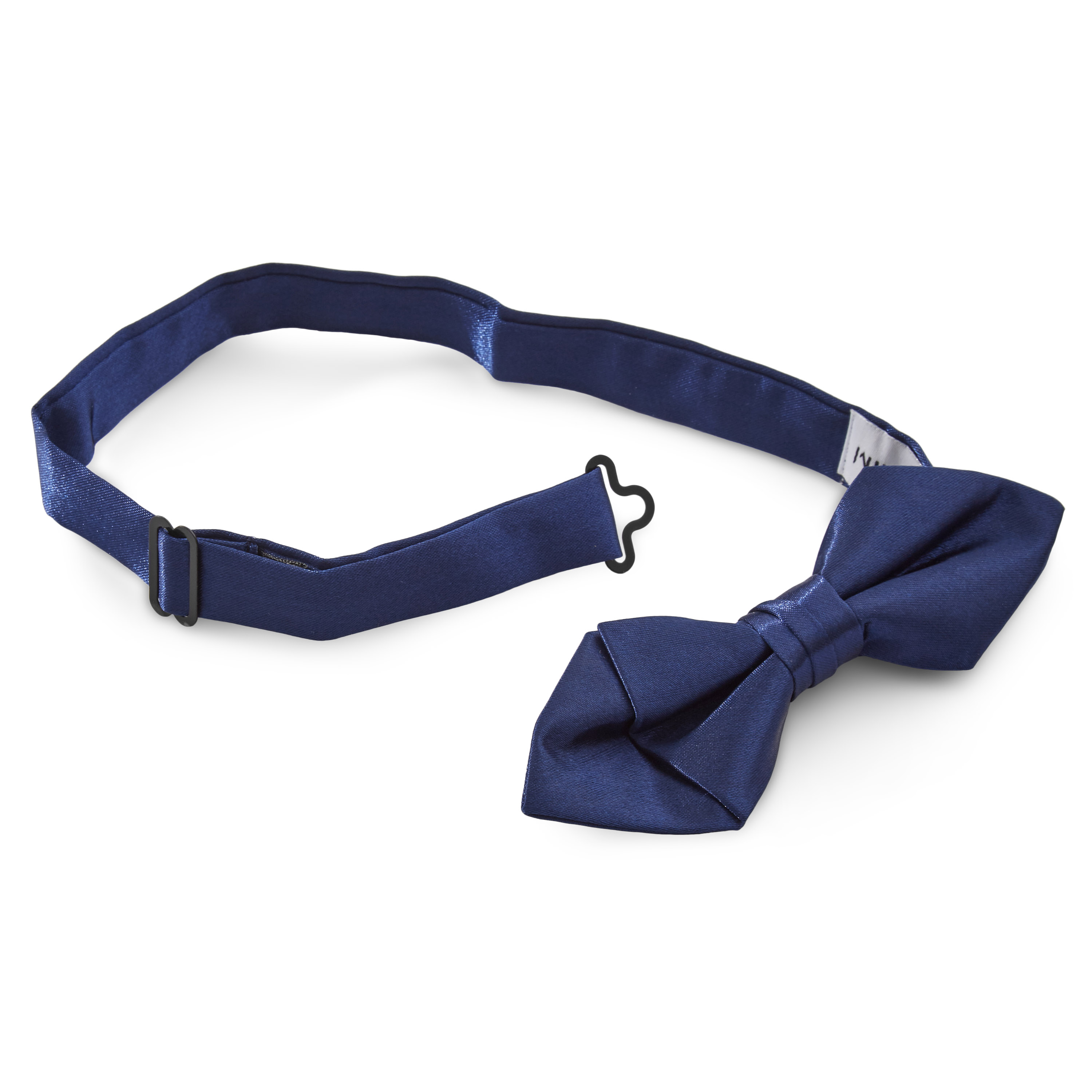 Γυαλιστερό Navy Blue Basic Παπιγιόν με Μύτες - 2