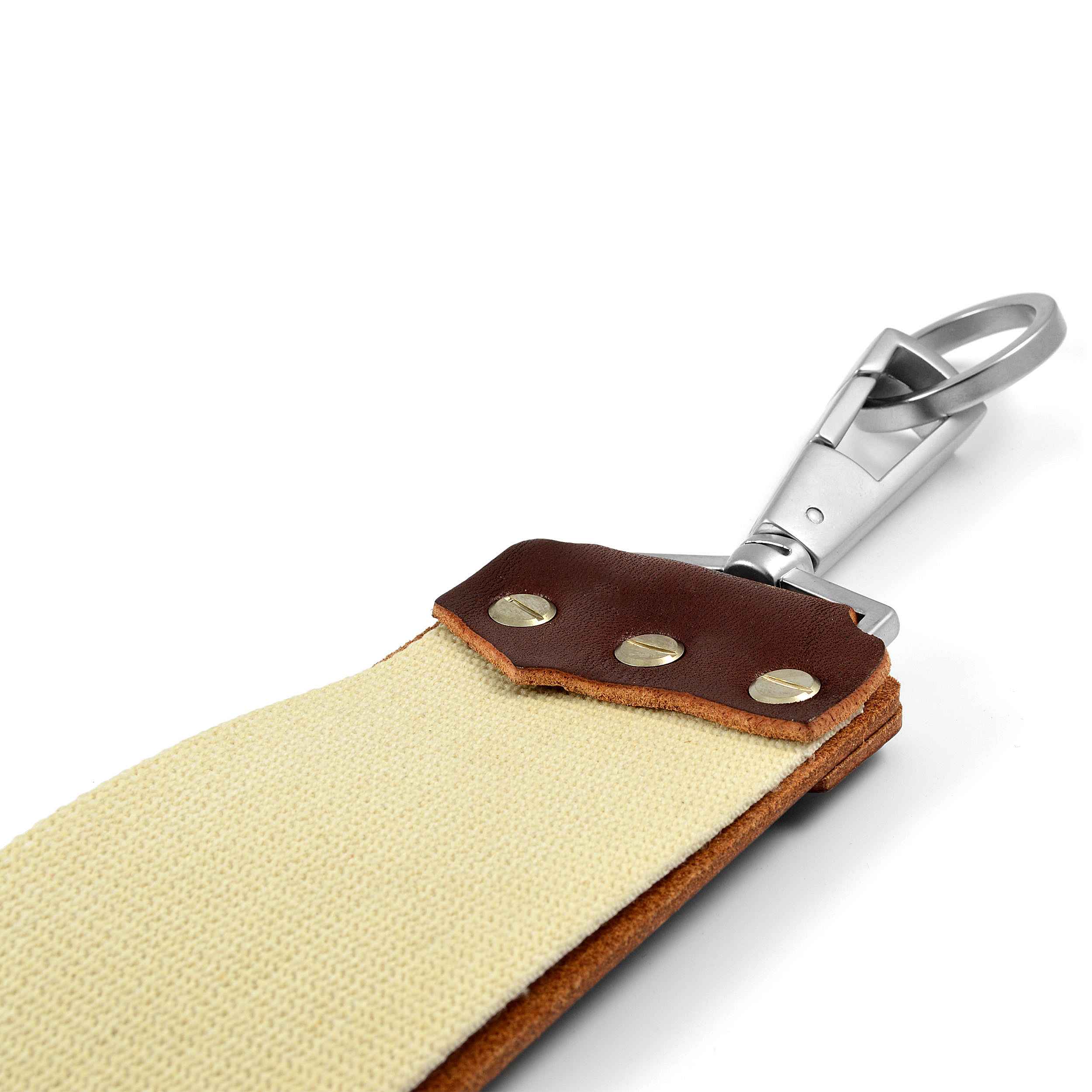 Burgundfarbener Streichriemen aus Leder - 4