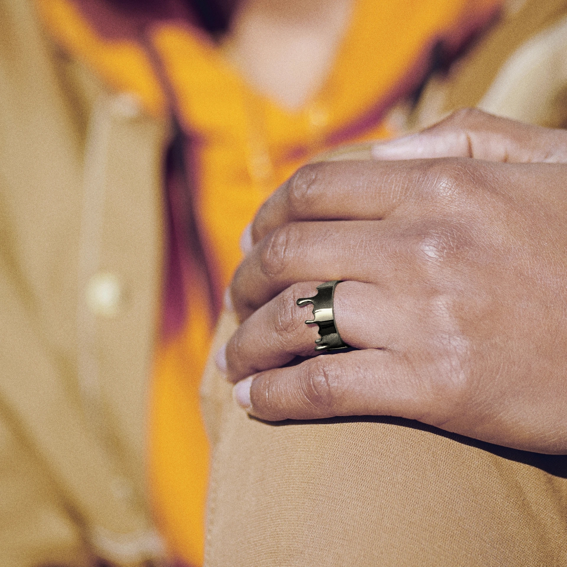 Fahrenheit | Gunmetal Black Stainless Steel Melting Ring - 2