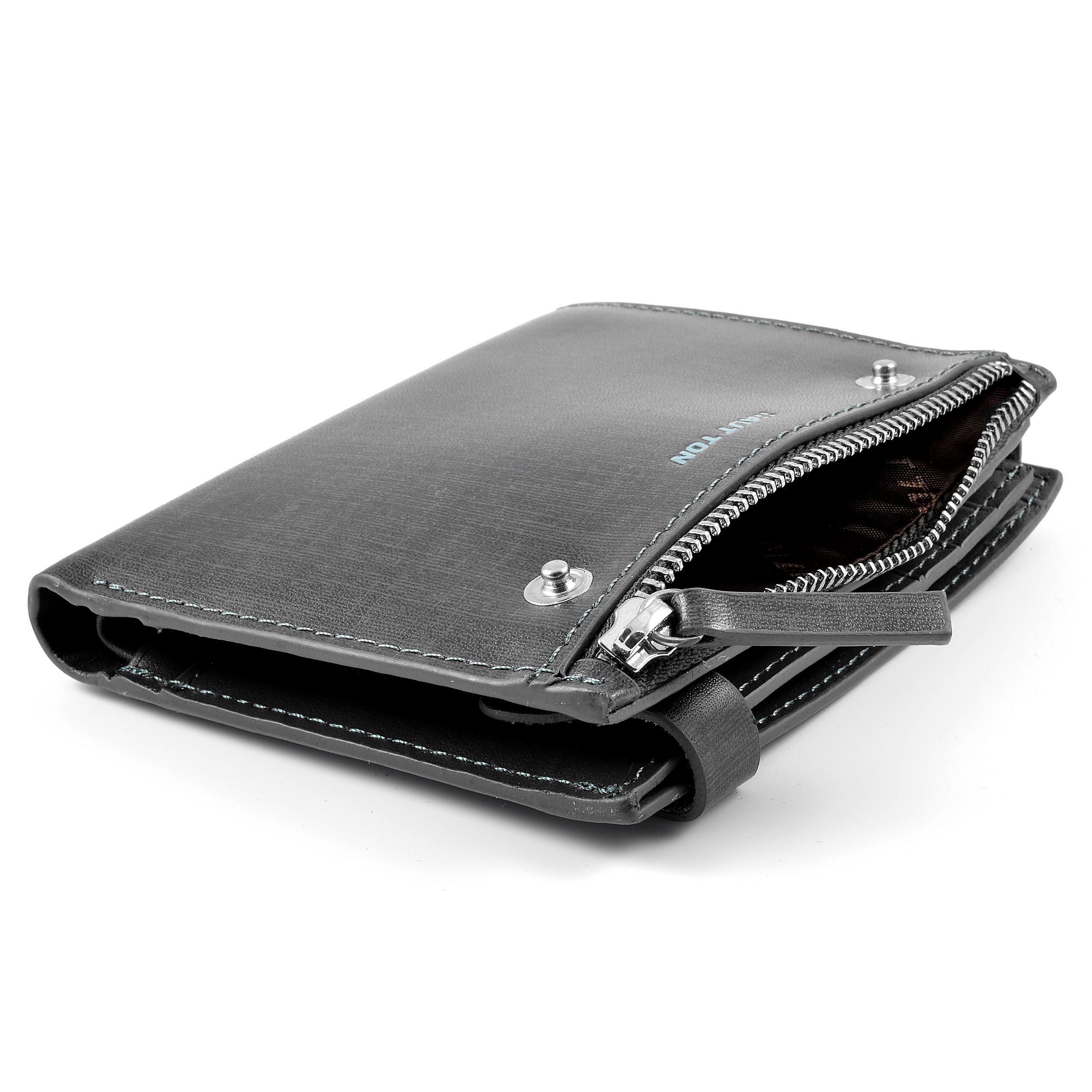 Graue Pierre Leder Geldbörse - 6