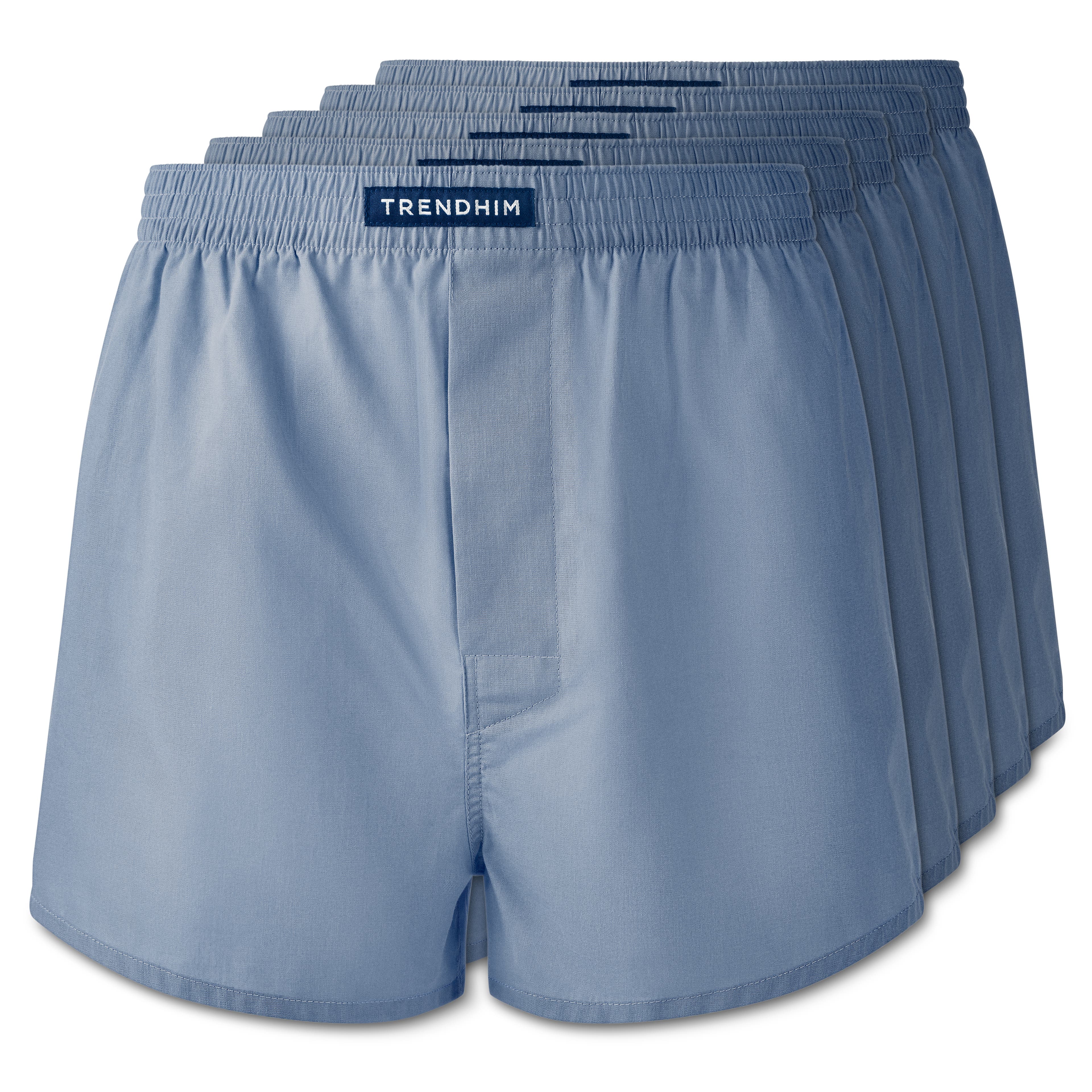 AirFeel | Lot de 5 caleçons en coton bleu clair avec ceinture élastique recouverte AirFeel | Lot de 5 caleçons en coton bleu clair avec ceinture élastique recouverte
