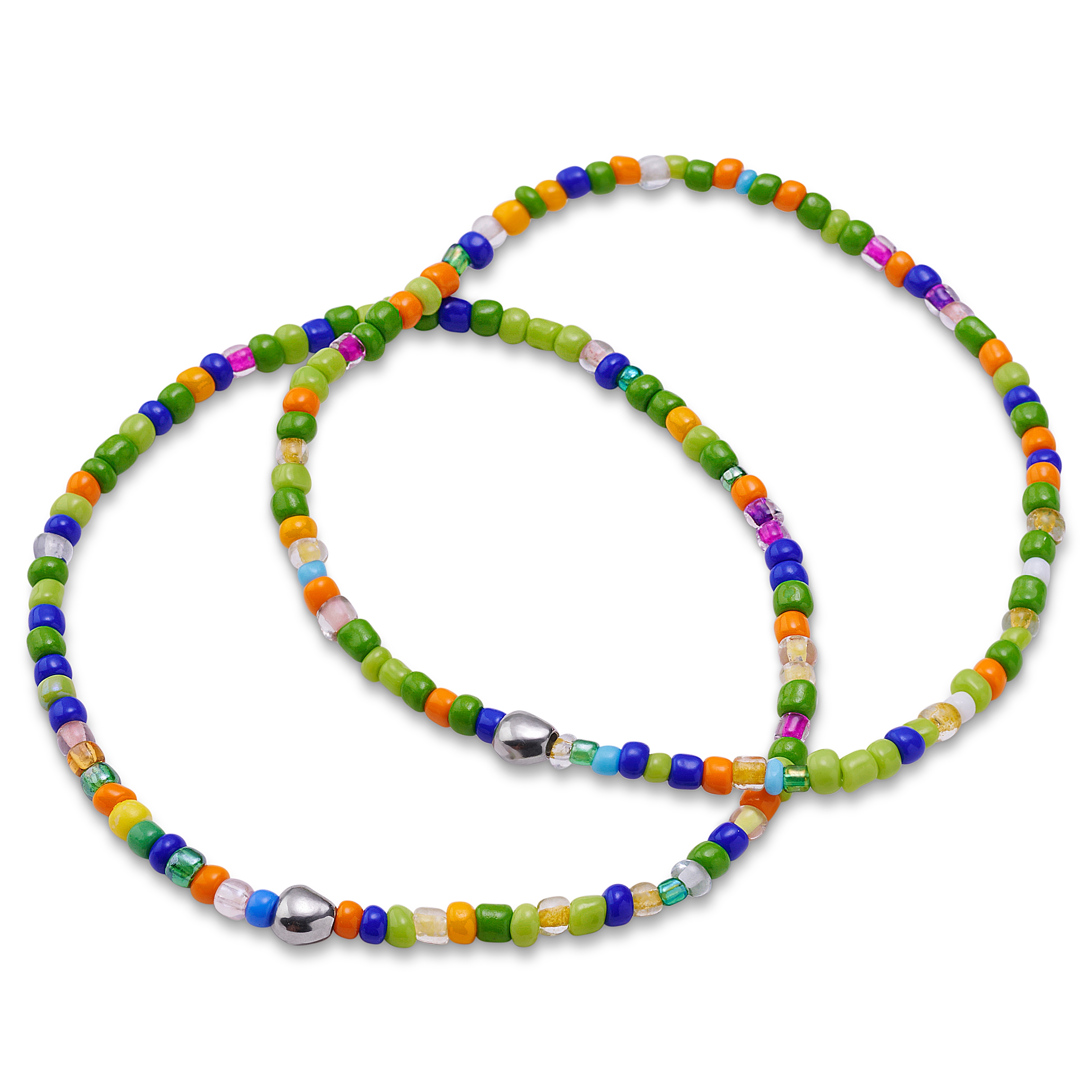 Amalfi | Barevný zelený náramek ze skleněných korálků - 3