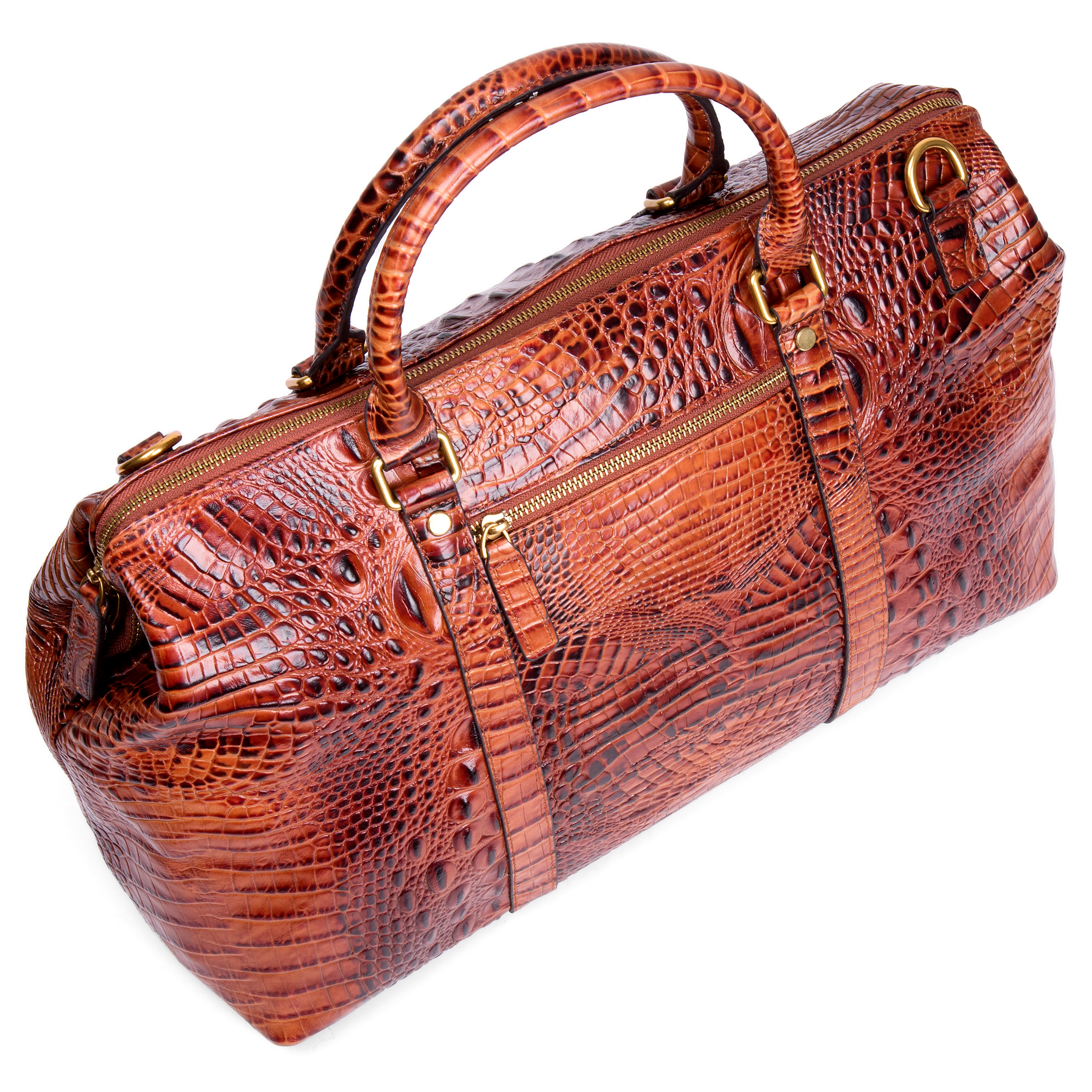 Leren Reistas met Alligatormotief - 6