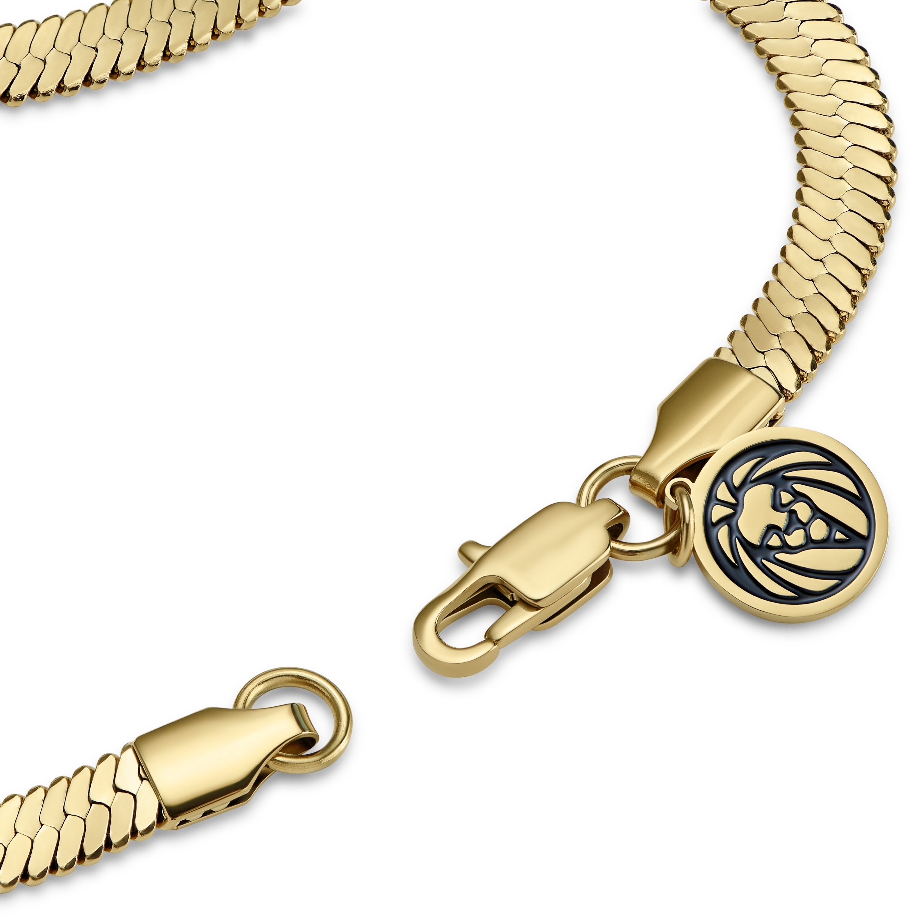 Essentials | 5 mm goldfarbenes Fischgrätenketten-Armband - 5