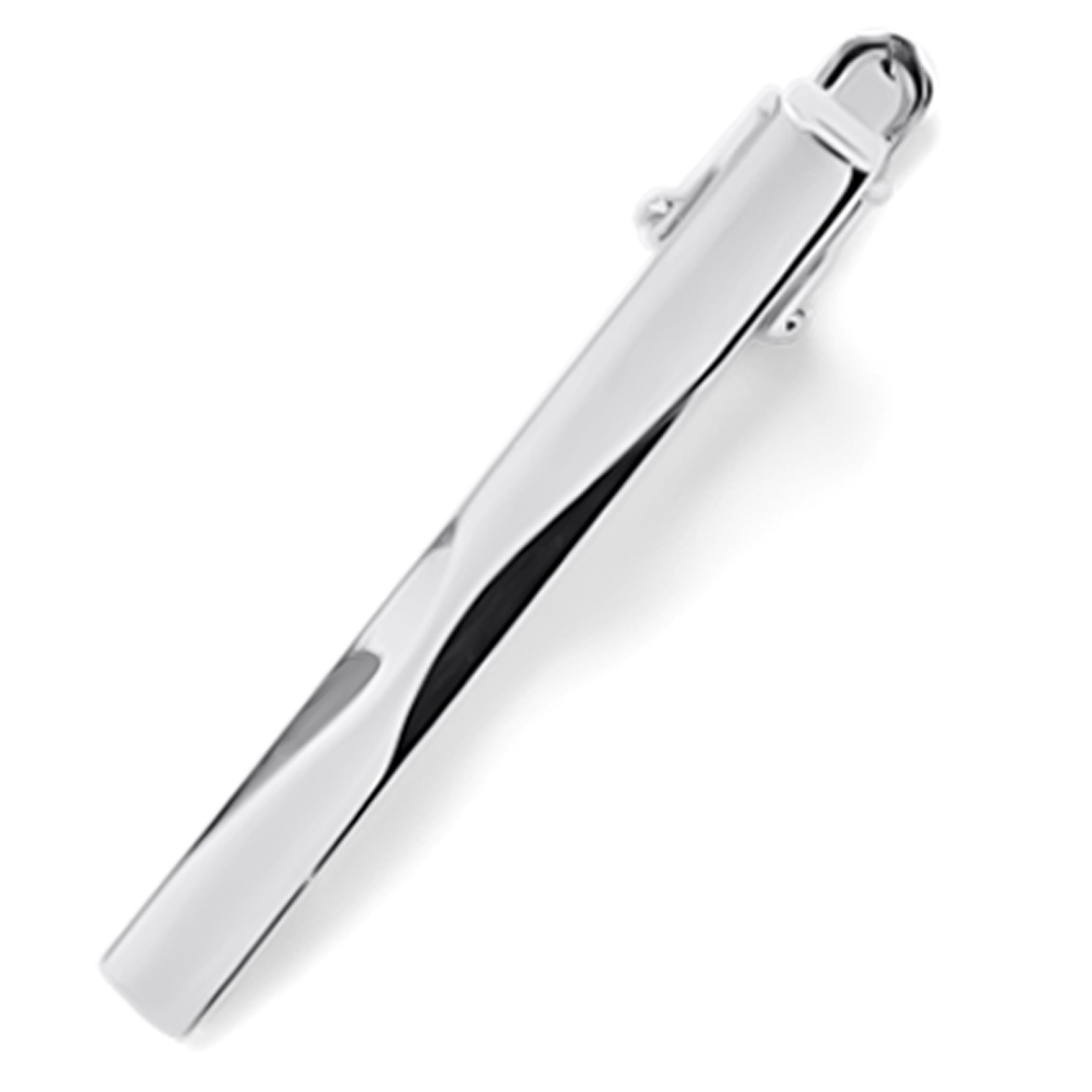 Silver-Tone Twisted Tie Clip - 1