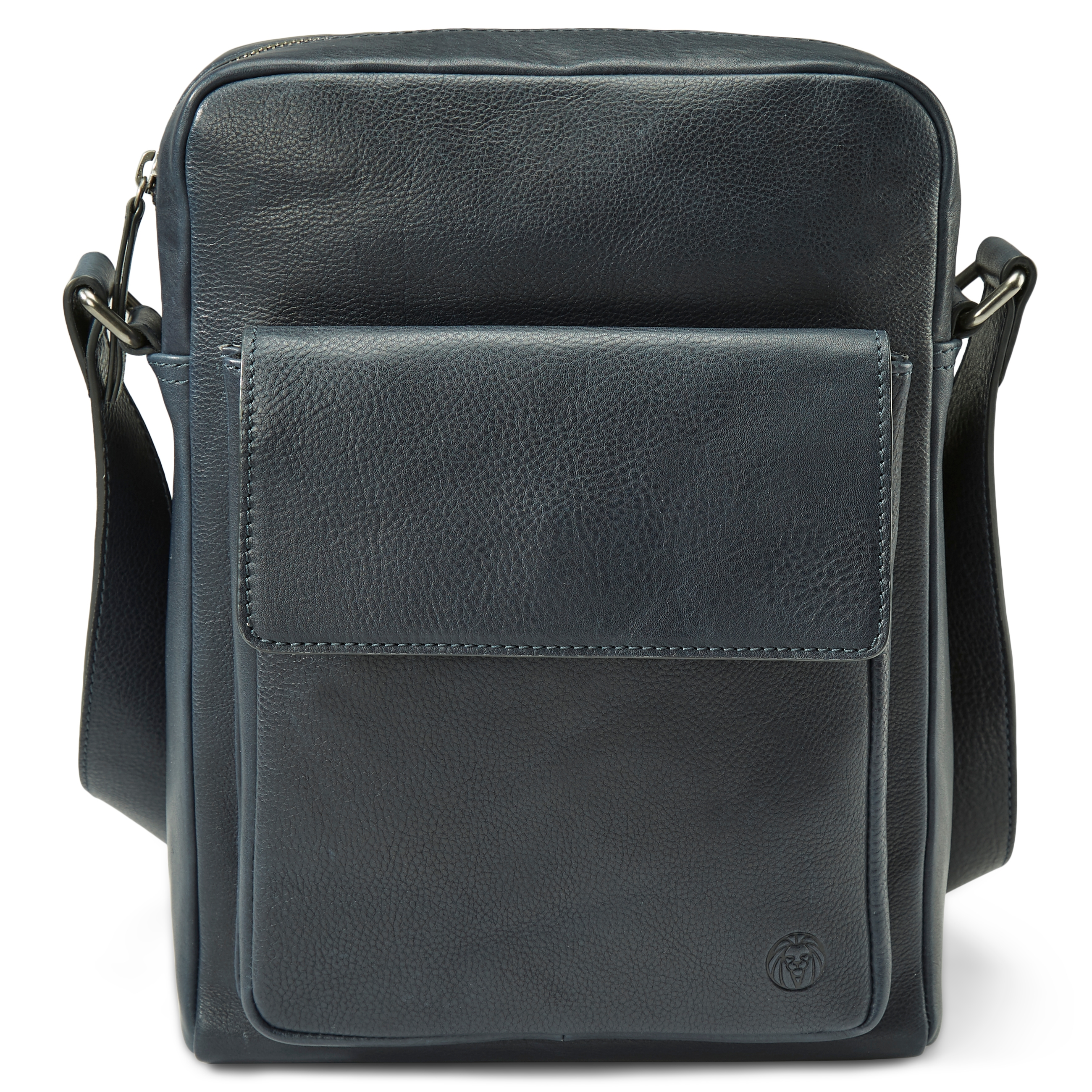 Laurie Navy Leather Crossbody Bag - 3