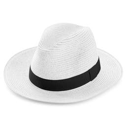 Lacuna | Бяла сламена шапка федора