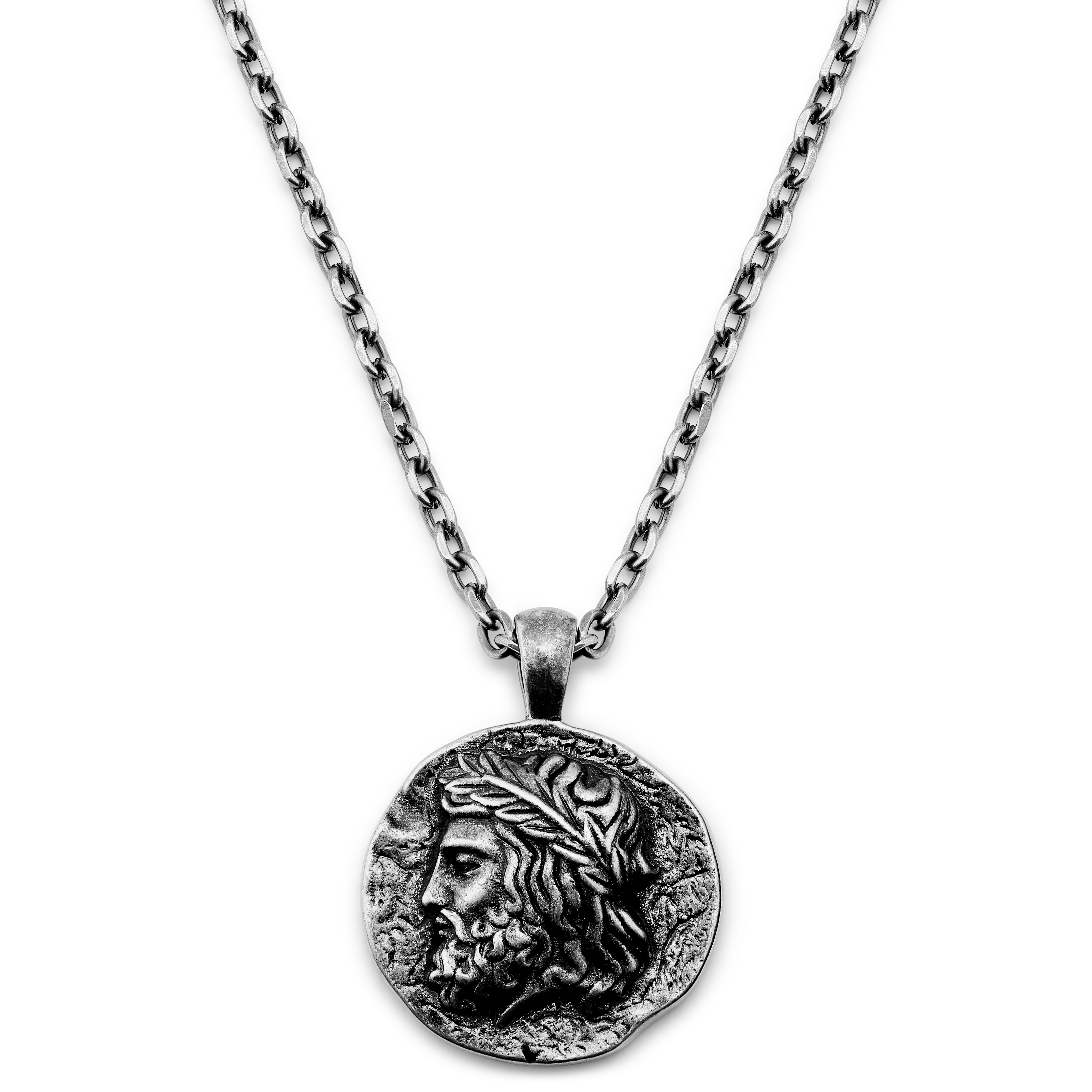 Marcus Aurelius Roman Denarius Gold Necklace