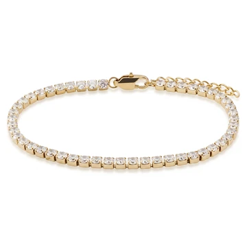 Dazzle | 3mm 14K Forgyldt Krystal Zirkonia Tennisarmbånd Dazzle | 3mm 14K Forgyldt Krystal Zirkonia Tennisarmbånd