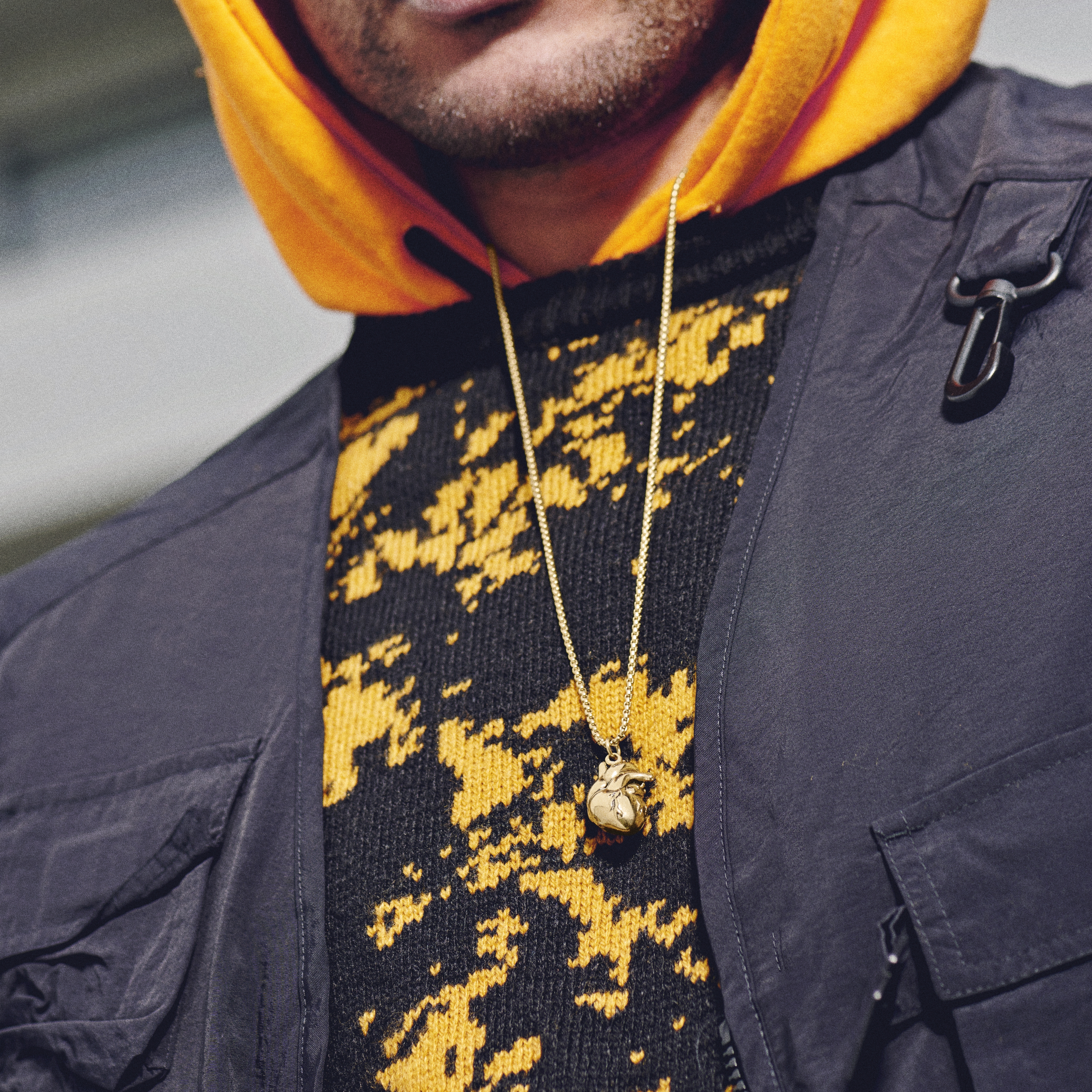 Egan | Goldfarbene Herzkette - 2