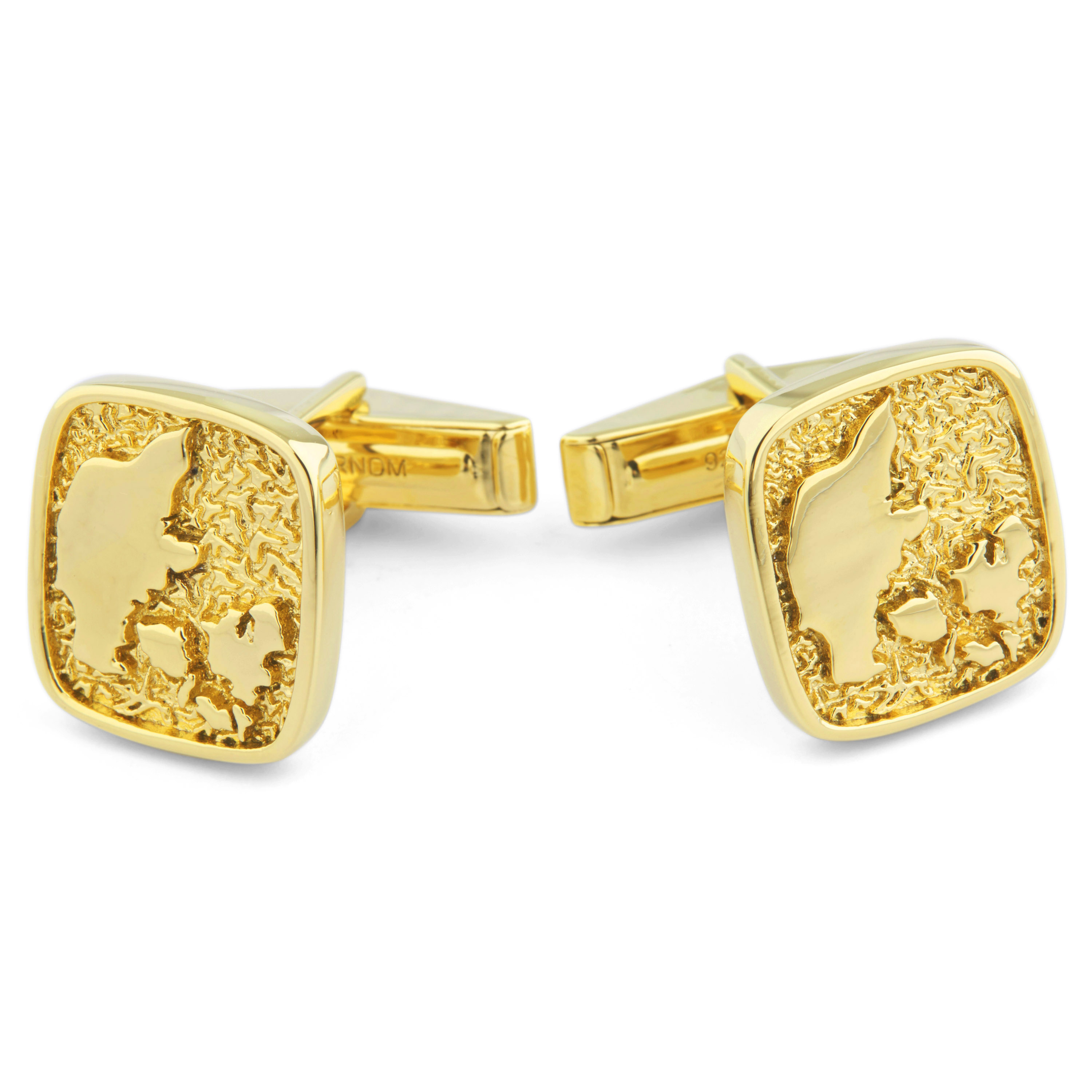 Dänemark Tribut 925er Gold Krawattenklammer & Manschettenknöpfe Set - 2