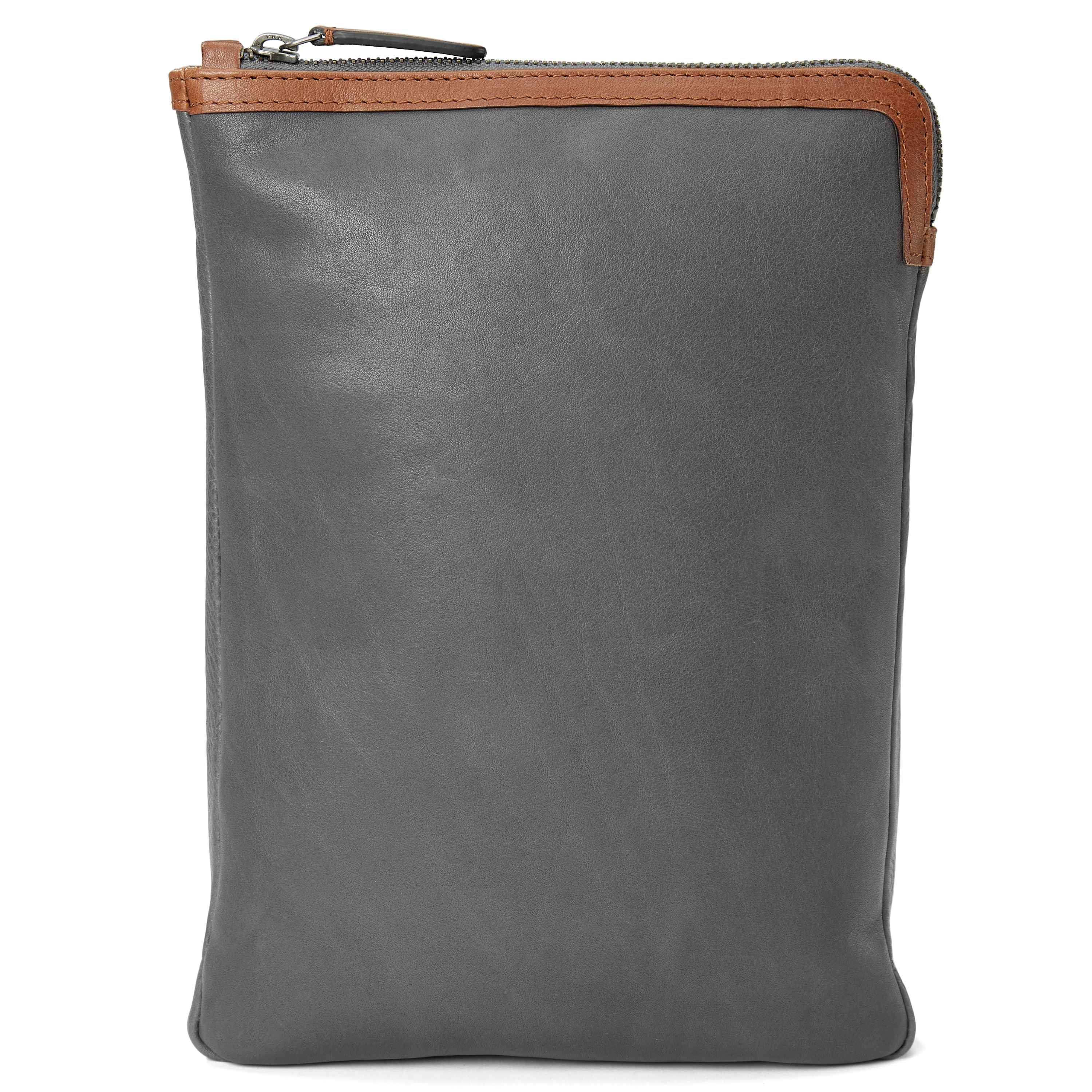 Liam Grey & Tan Leather Tablet Case  - 3