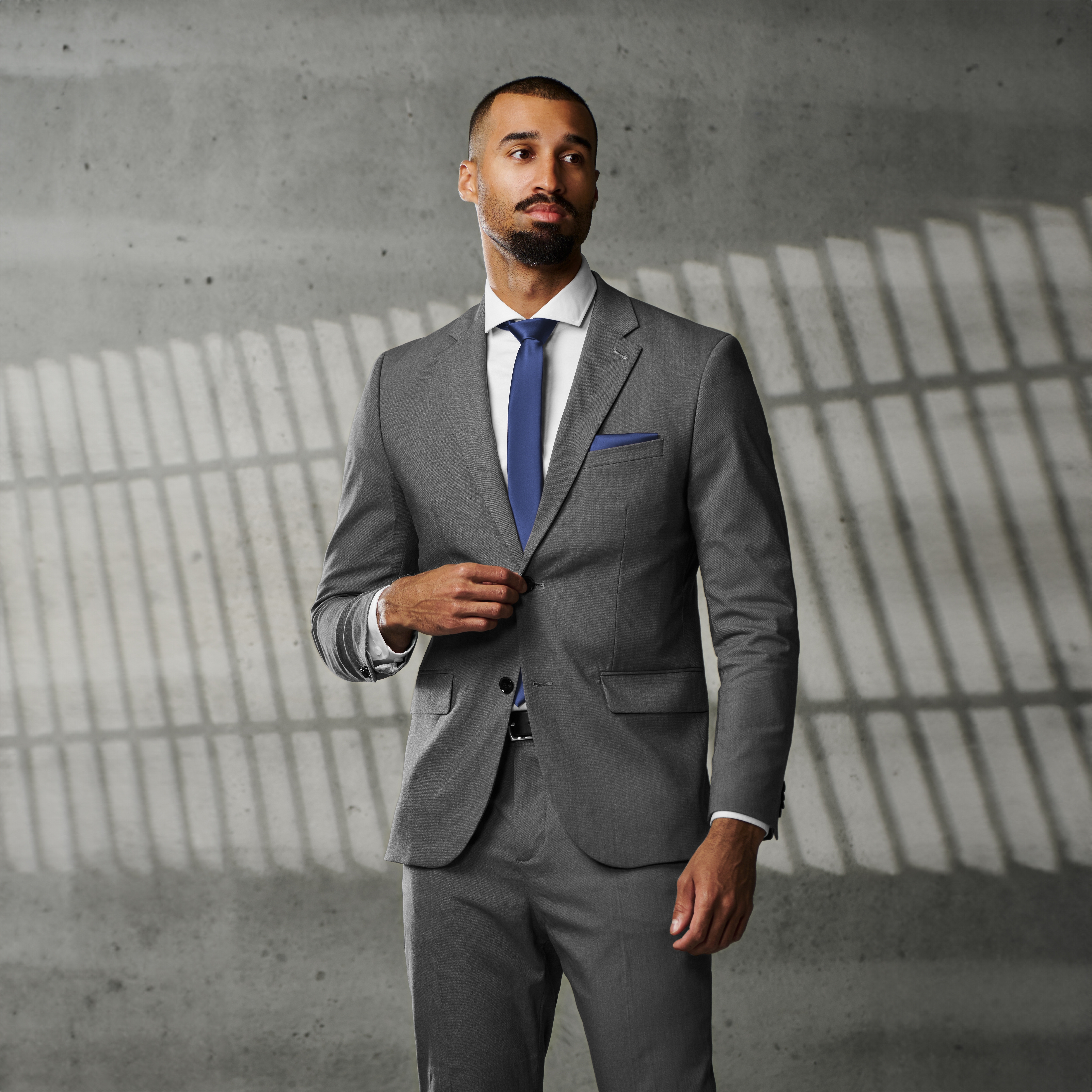 Shiny Navy Blue 6cm Basic Tie - 2