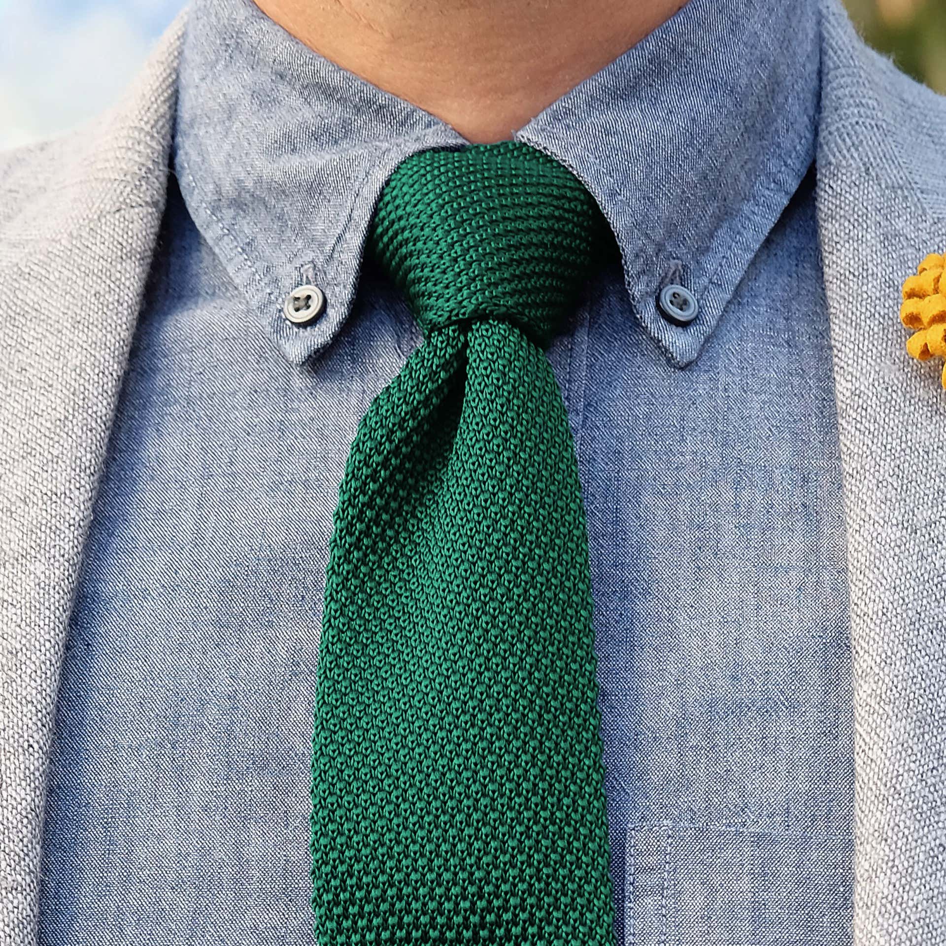 Pine Green Knitted Tie In stock! Tailor Toki