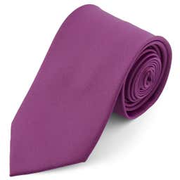 Basic Wide Purple Polyester Tie
