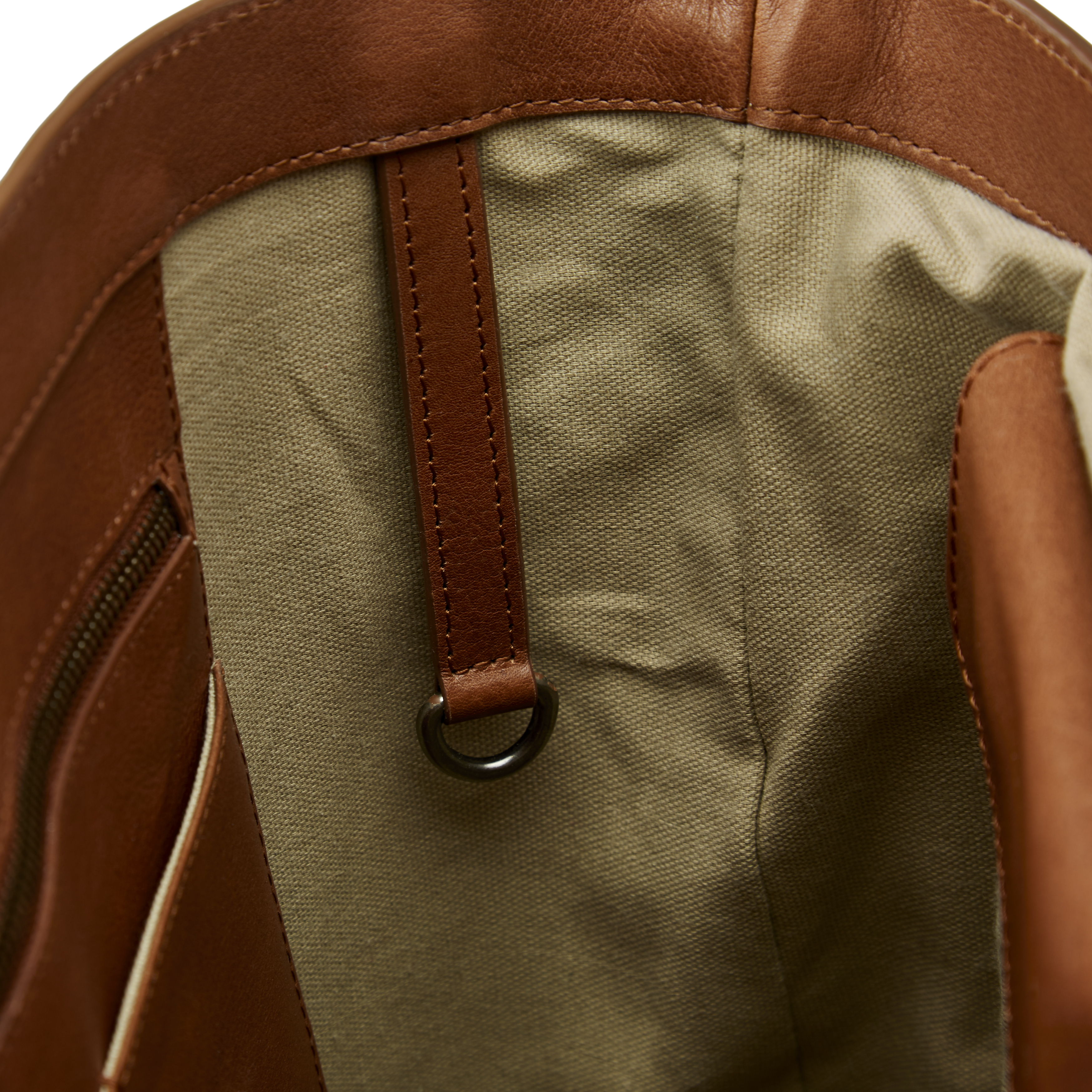 Lon Graue & Hellbraune Leder Tote Bag - 10