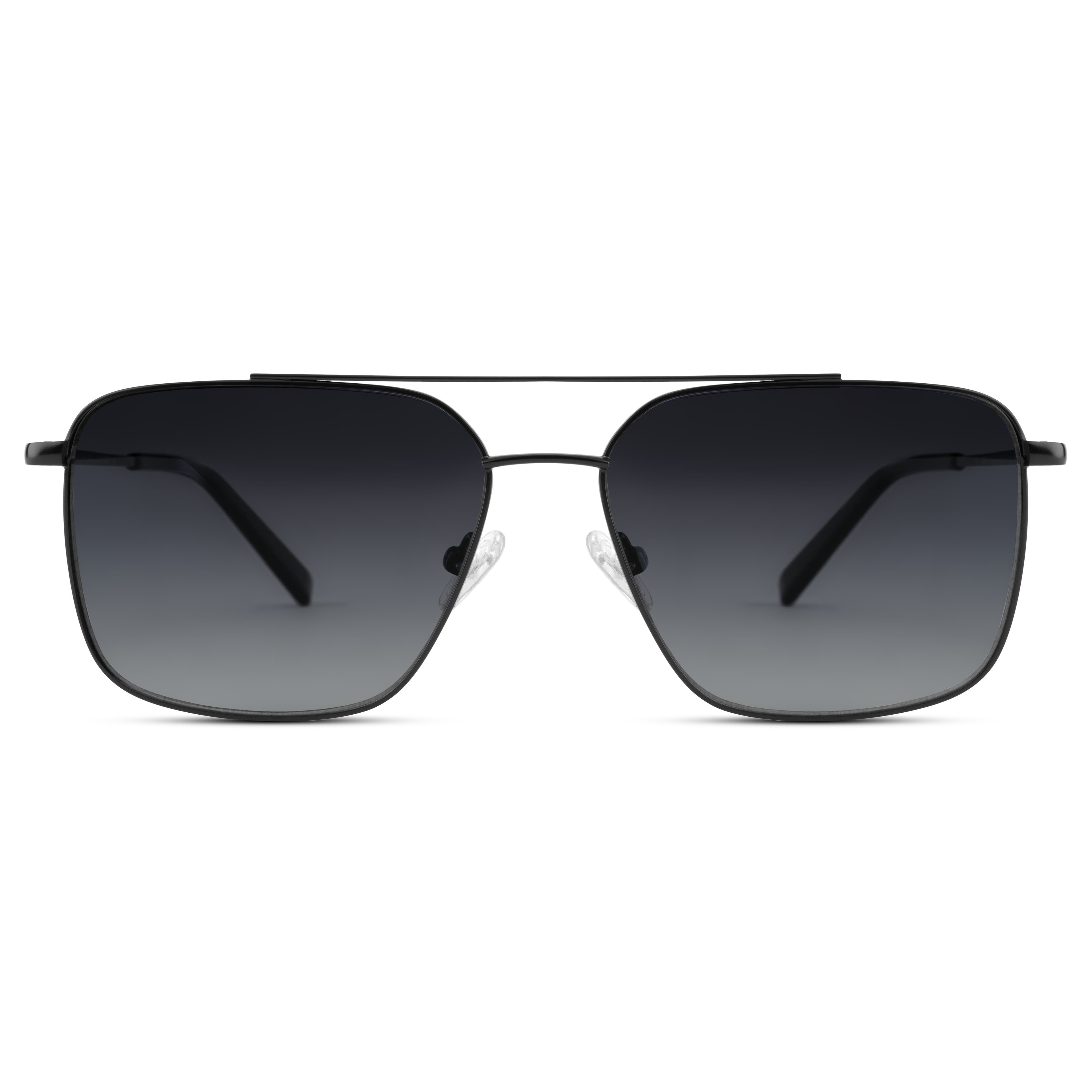 Occasus | Blue Square Polarised Aviator Sunglasses