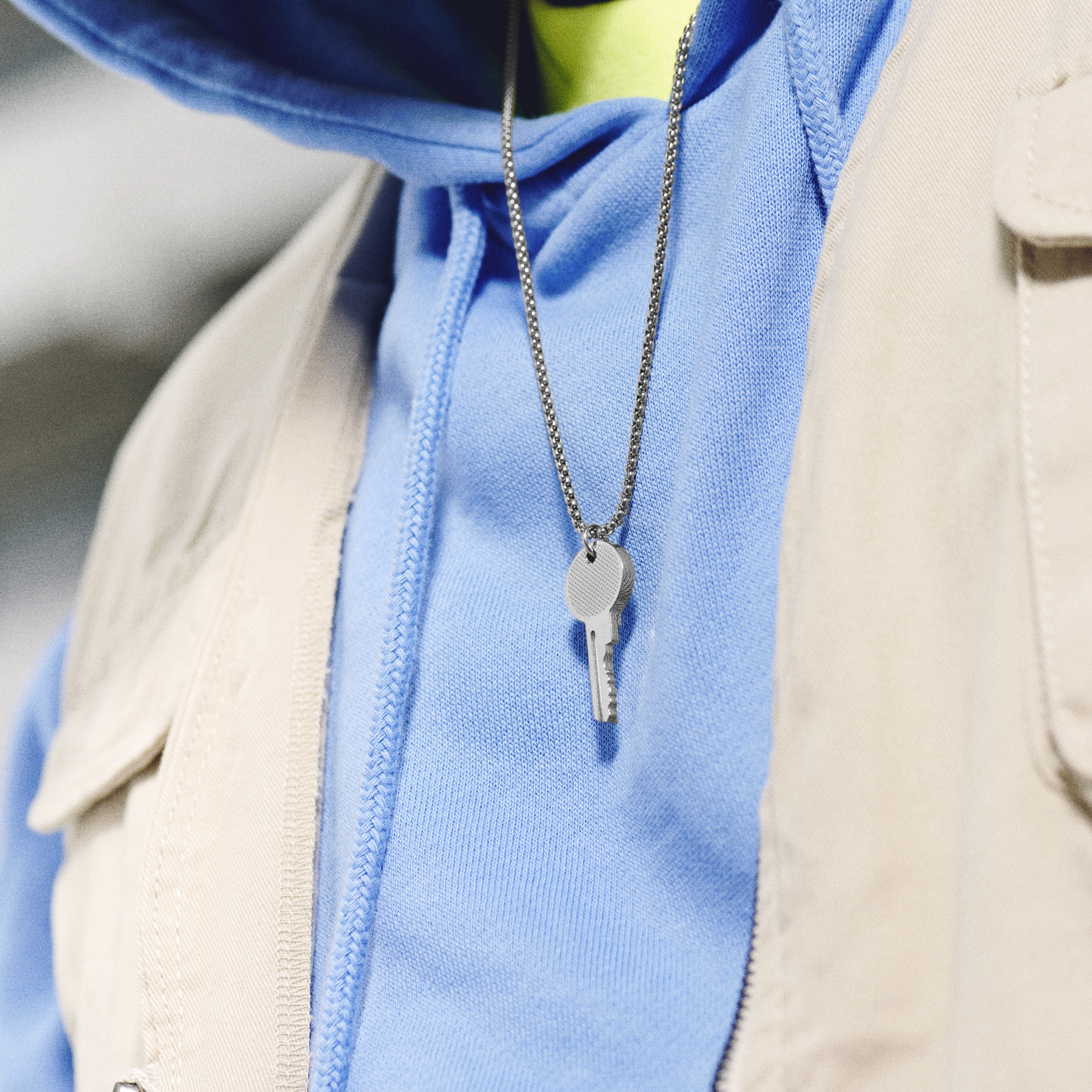 Egan | Silver-tone Key Necklace - 2