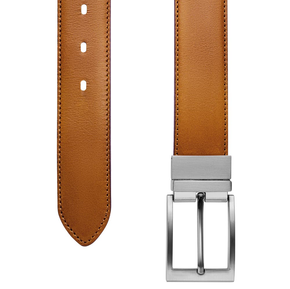 hover: Vincio | Black & Tan Reversible Full Grain Leather Belt hover: Vincio | Black & Tan Reversible Full Grain Leather Belt