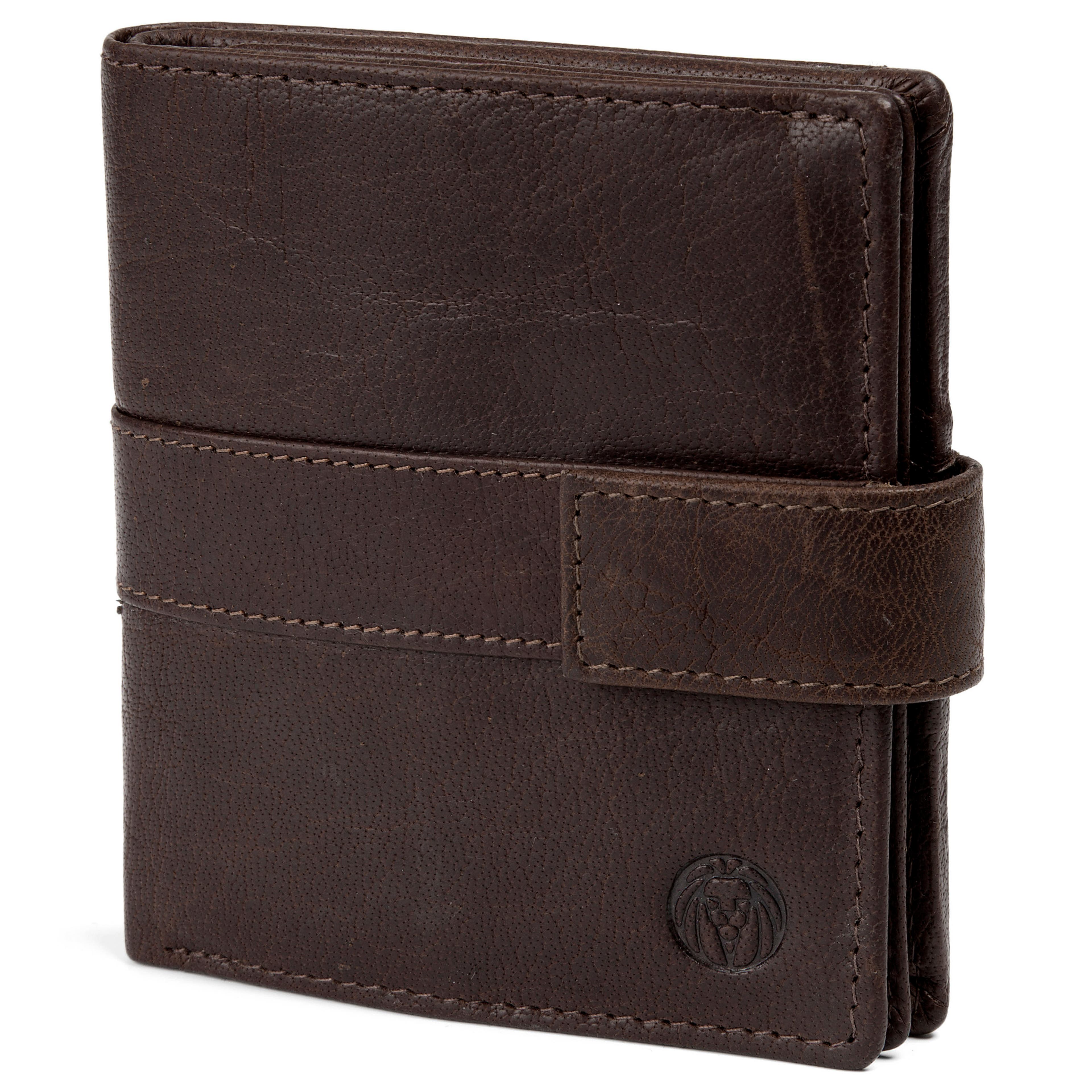 Montreal Vertical Brown RFID Leather Wallet