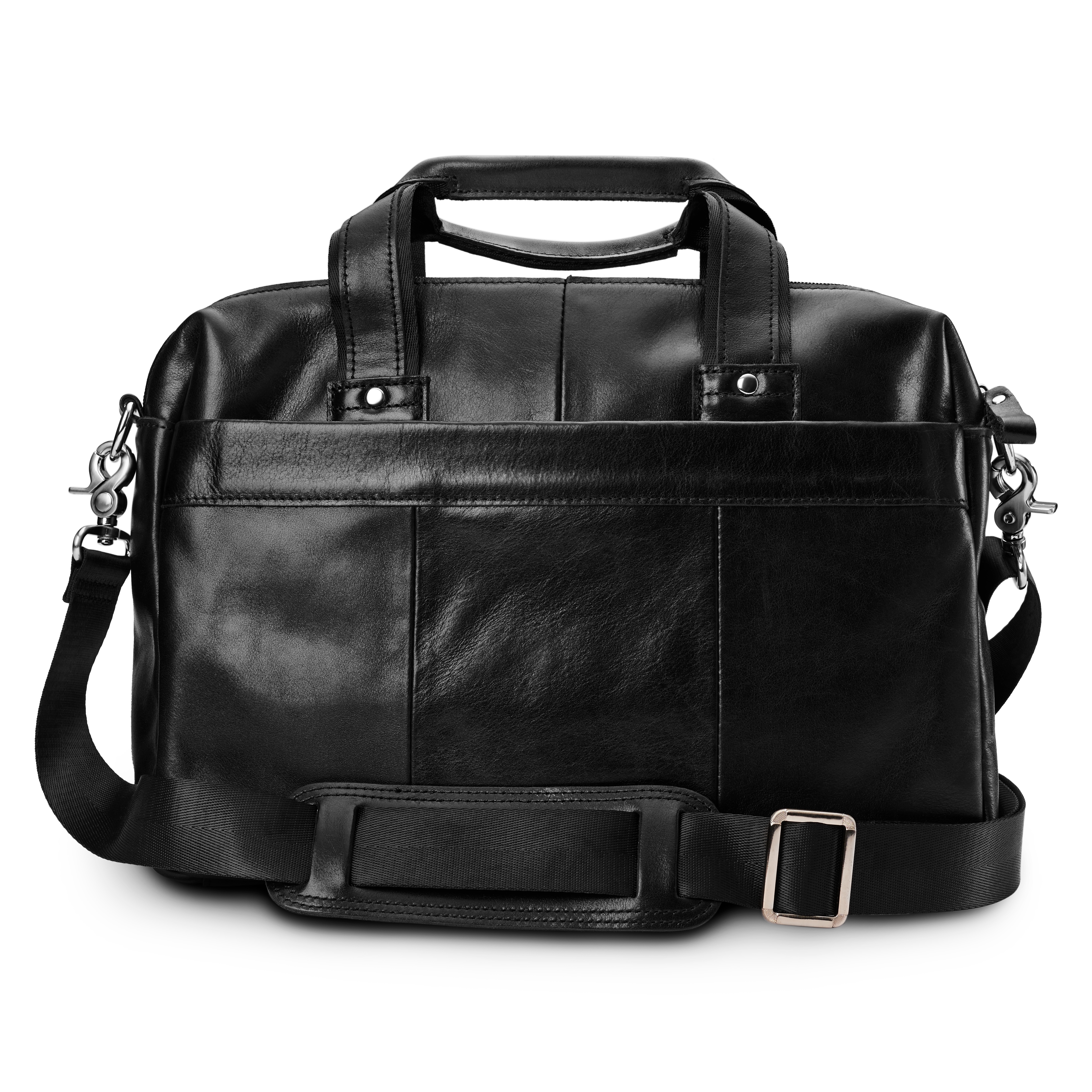 Black Everyday Leather Bag - 8
