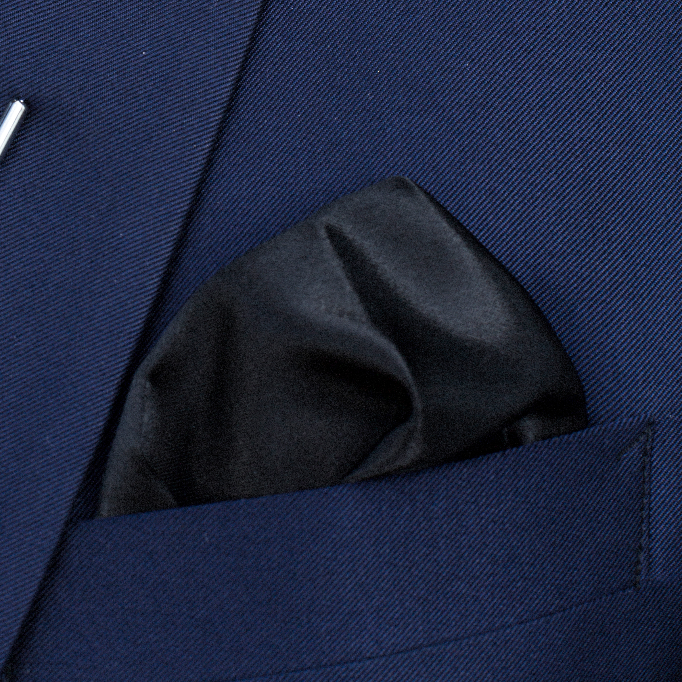 Schwarzes Basic Einstecktuch - 4