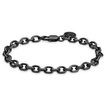 Essentials | 6 mm Gunmetal Schwarzes Kabelketten-Armband Essentials | 6 mm Gunmetal Schwarzes Kabelketten-Armband