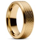 Sentio | Goldfarbener Edelstahlring mit Webmuster Sentio | Goldfarbener Edelstahlring mit Webmuster
