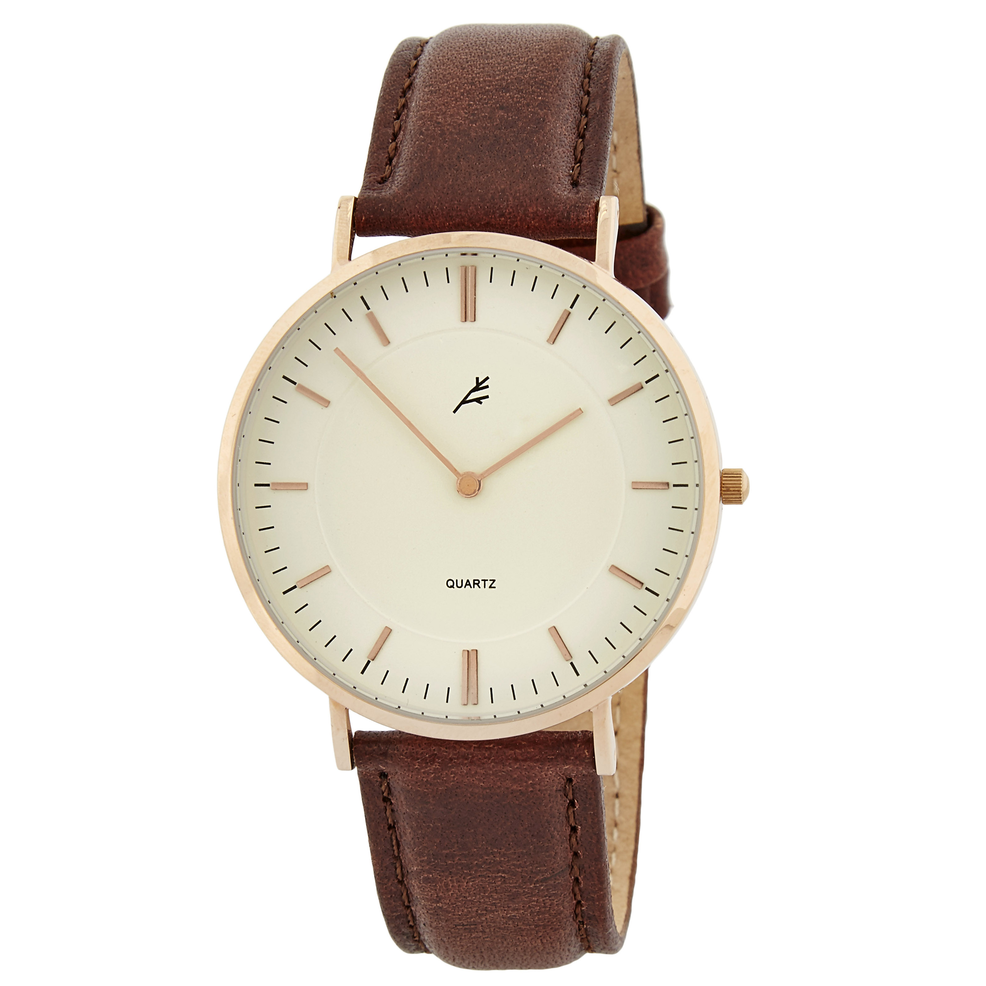 Rosegold & Brown Nivil Watch - 1