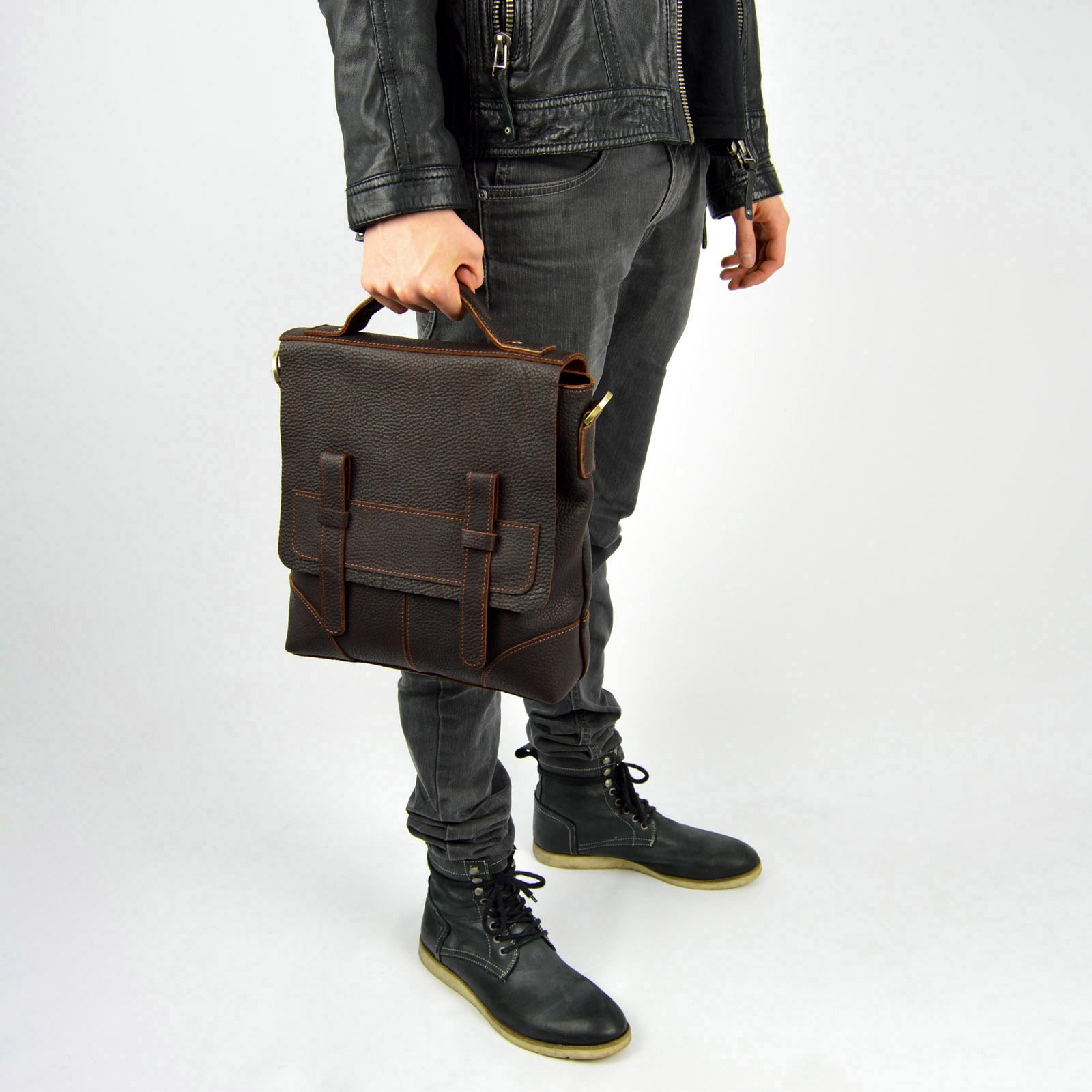 Massim Brun Läderväska - 6