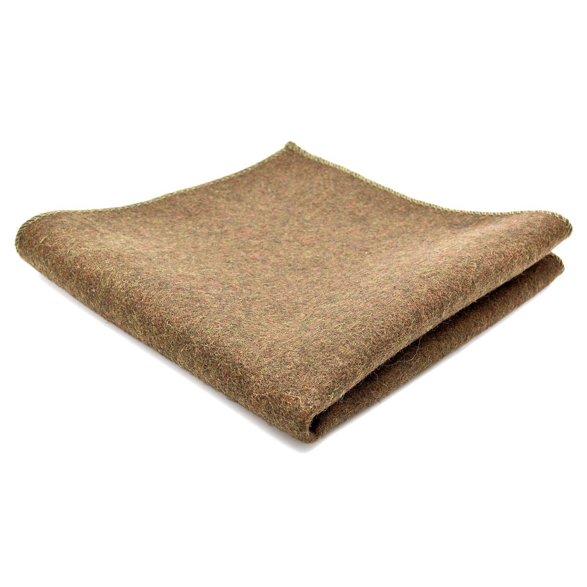Light Brown Handmade Wool Pocket Square | In stock! | Tailor Toki
