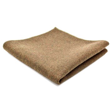 Pañuelo de bolsillo de lana artesanal marrón claro