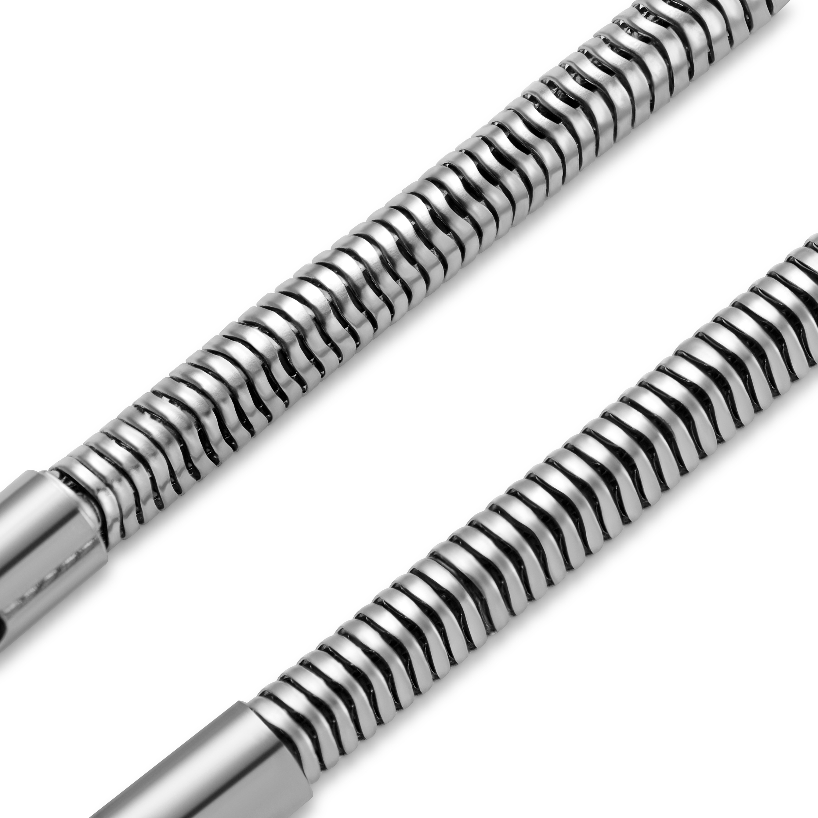 Essentials | Bracelet à chaîne serpent argenté 4 mm - 4