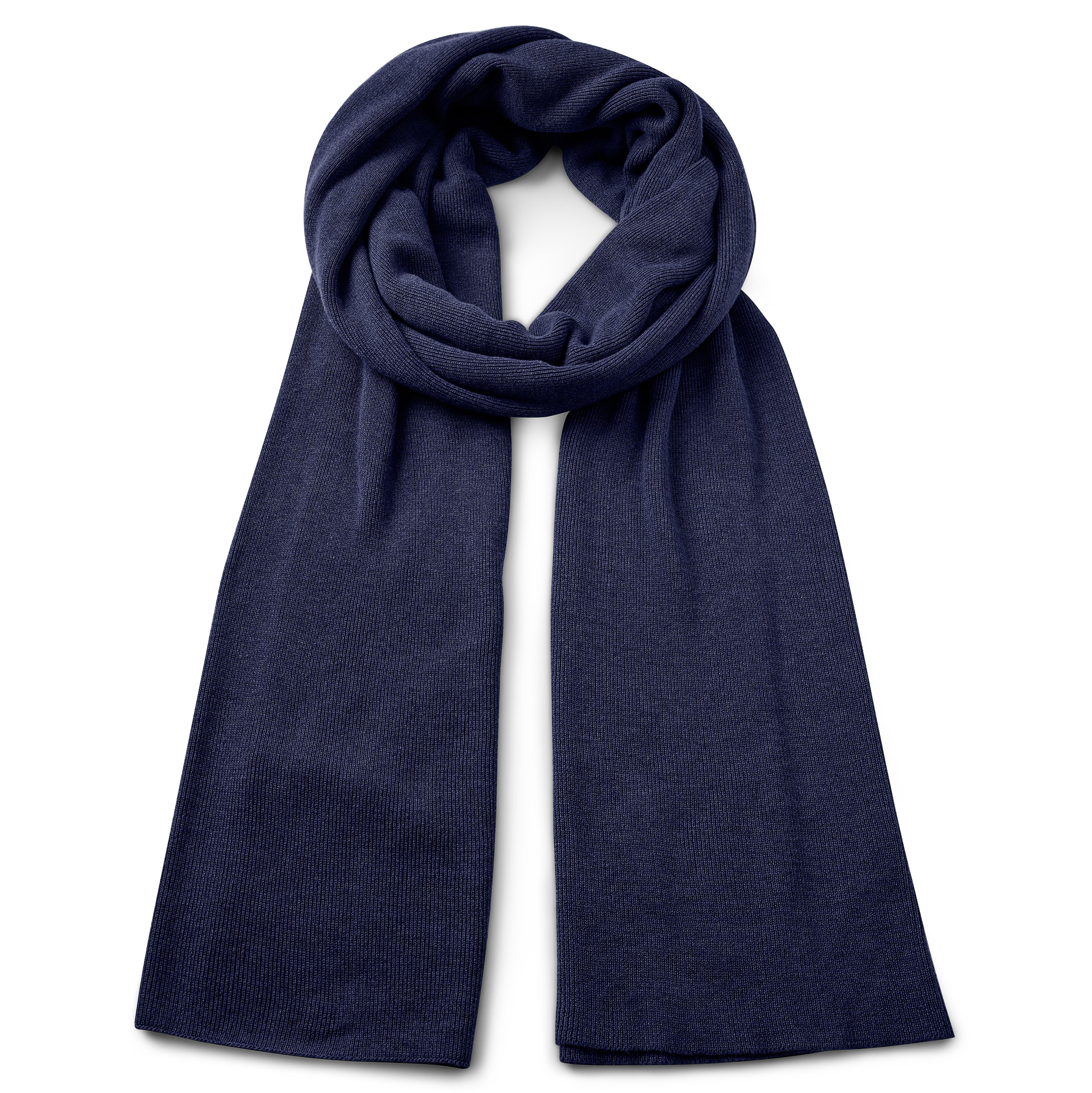 Hiems | Navy Blue Recycled Cotton Scarf