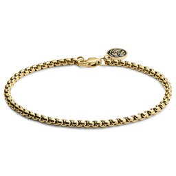 Essentials | 3 mm Gold-Tone Curved Box Chain Bracelet