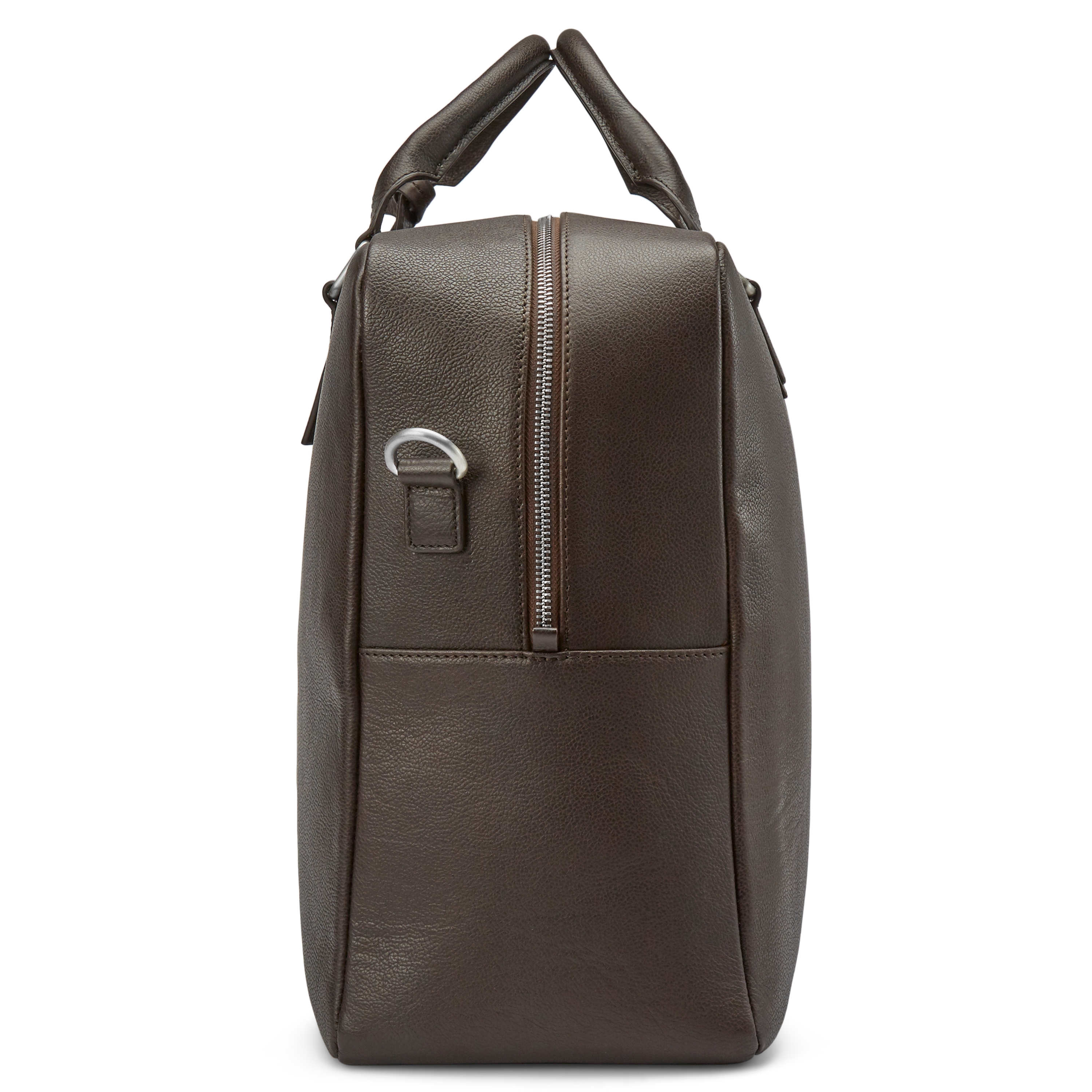 Bolsa de viaje de cuero marrón oscuro Layne - 4