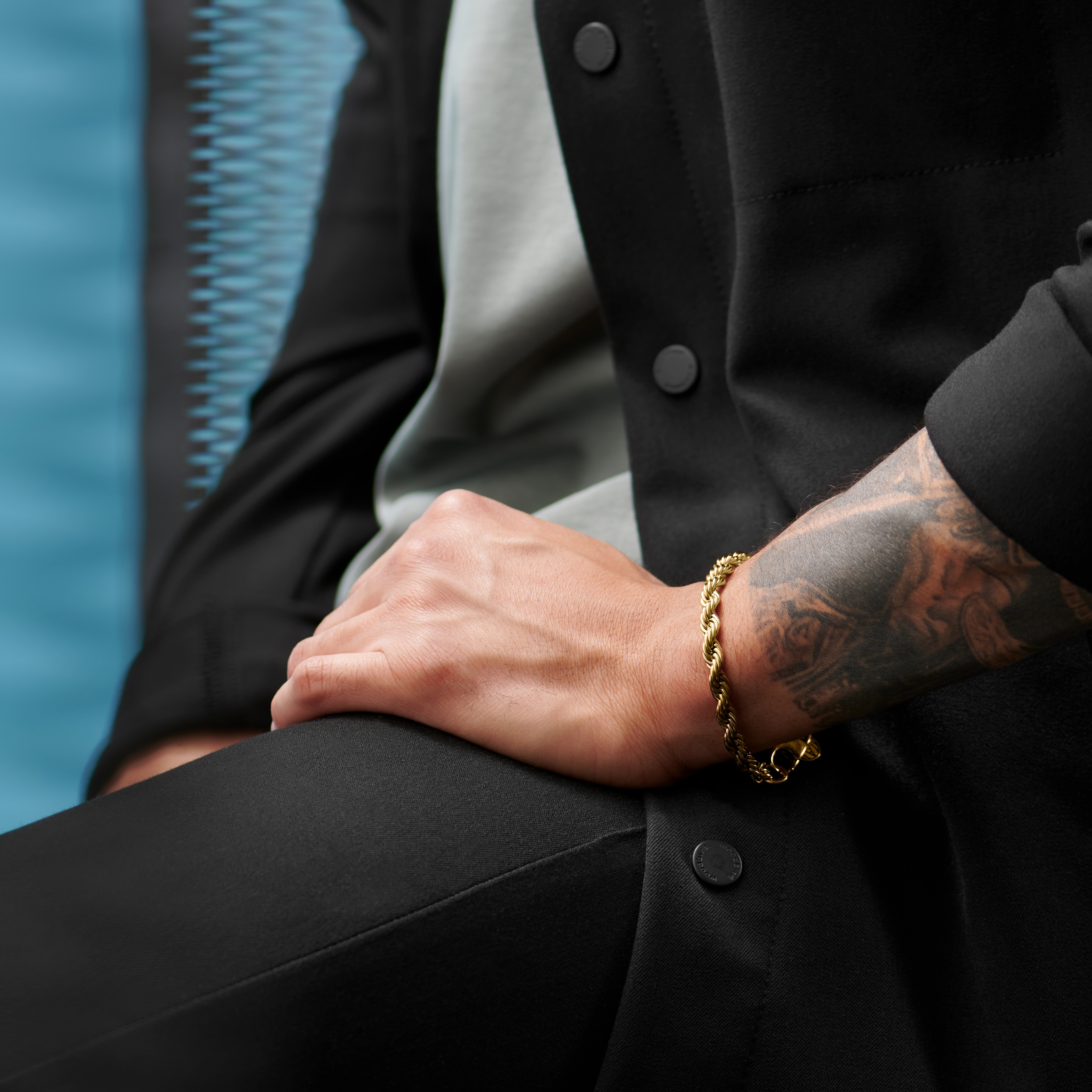 Corwin Amager Gold-Tone 6mm Rope Chain Bracelet - 4