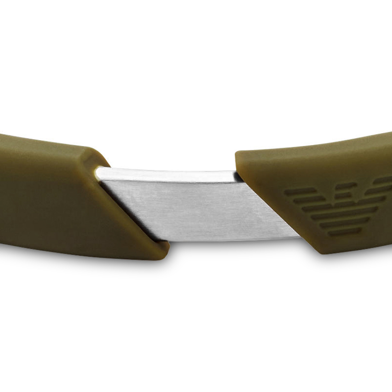 Emporio Armani Eagle Logo Silicone Bangle Bracelet | In