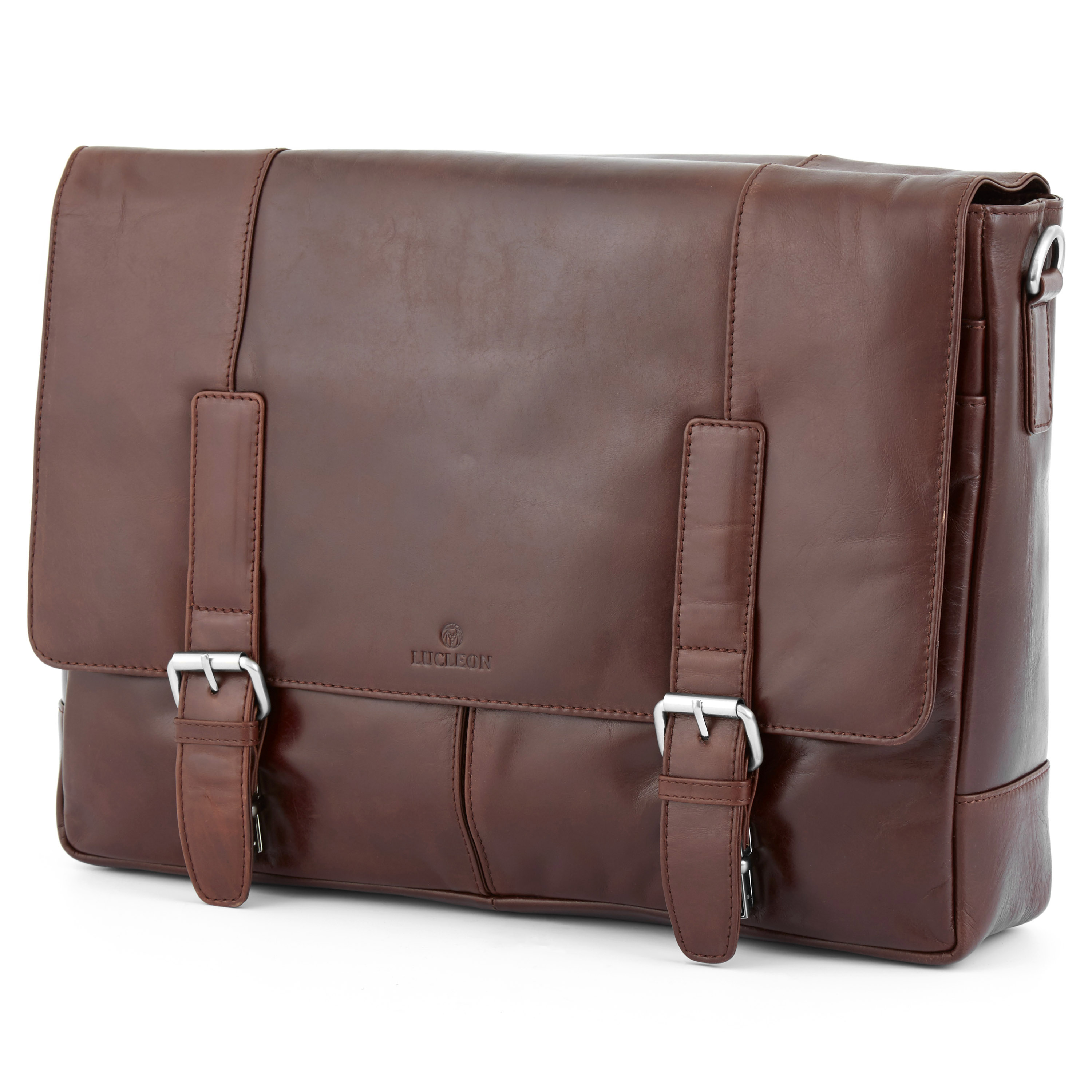 Brun Klassisk Jasper Axelremsväska i skinn - 1