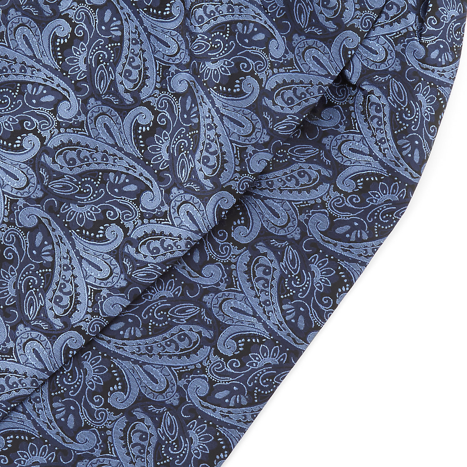 Navy & Blue Paisley Polyester Ascot - 2
