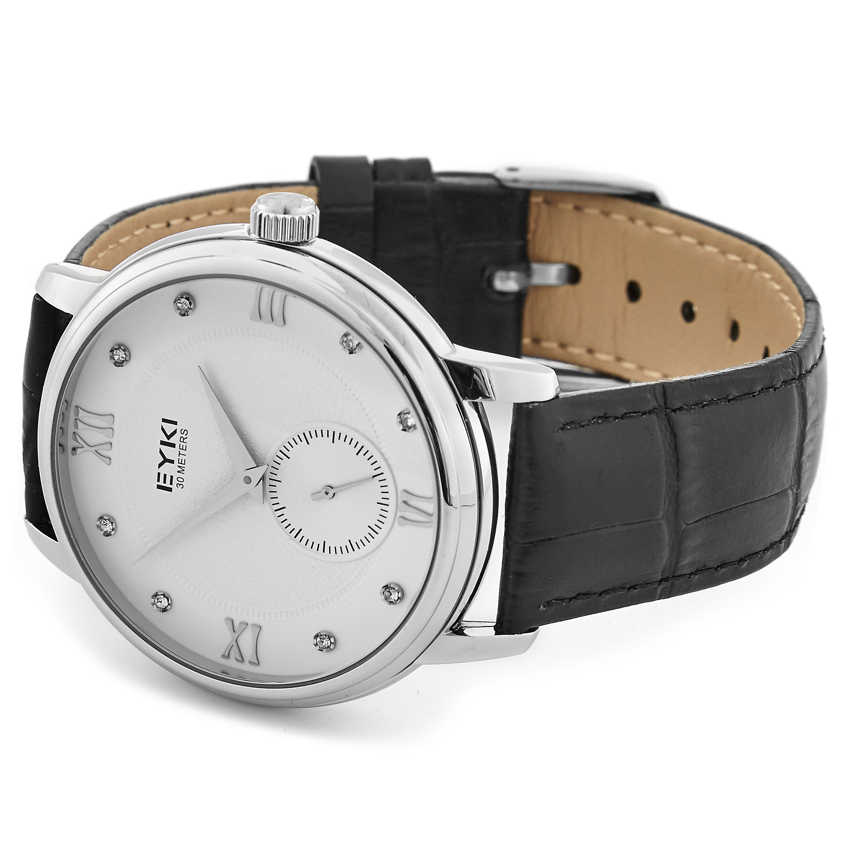 Vit Romersk Zirconia Klocka - 2