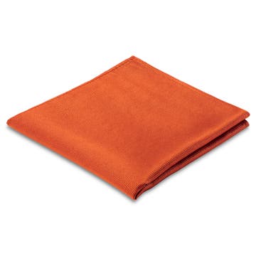 Orange Silk-Twill Pocket Square 