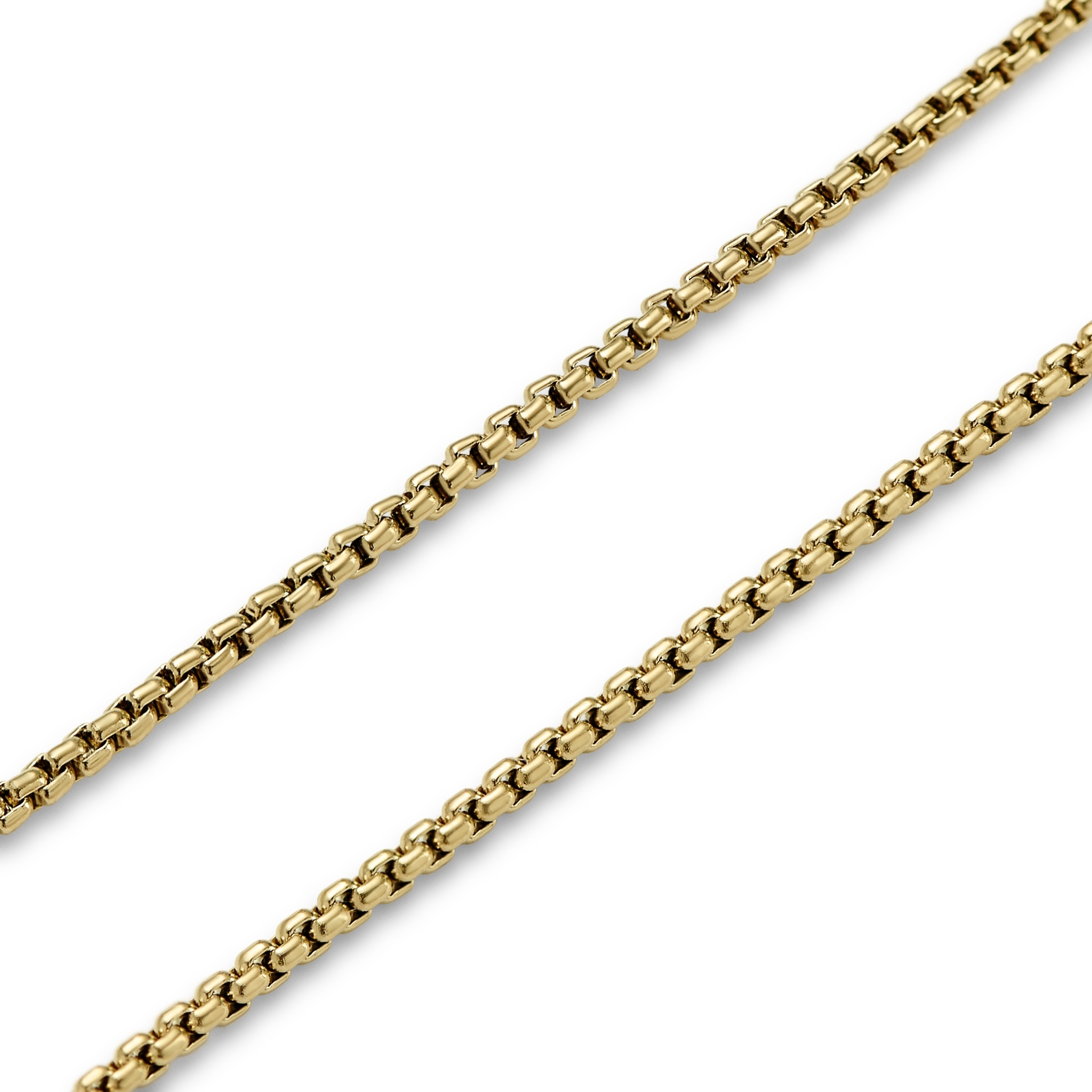 Essentials | 1/32" (1 mm) Gold-Tone Curved Box Chain Bracelet - 4