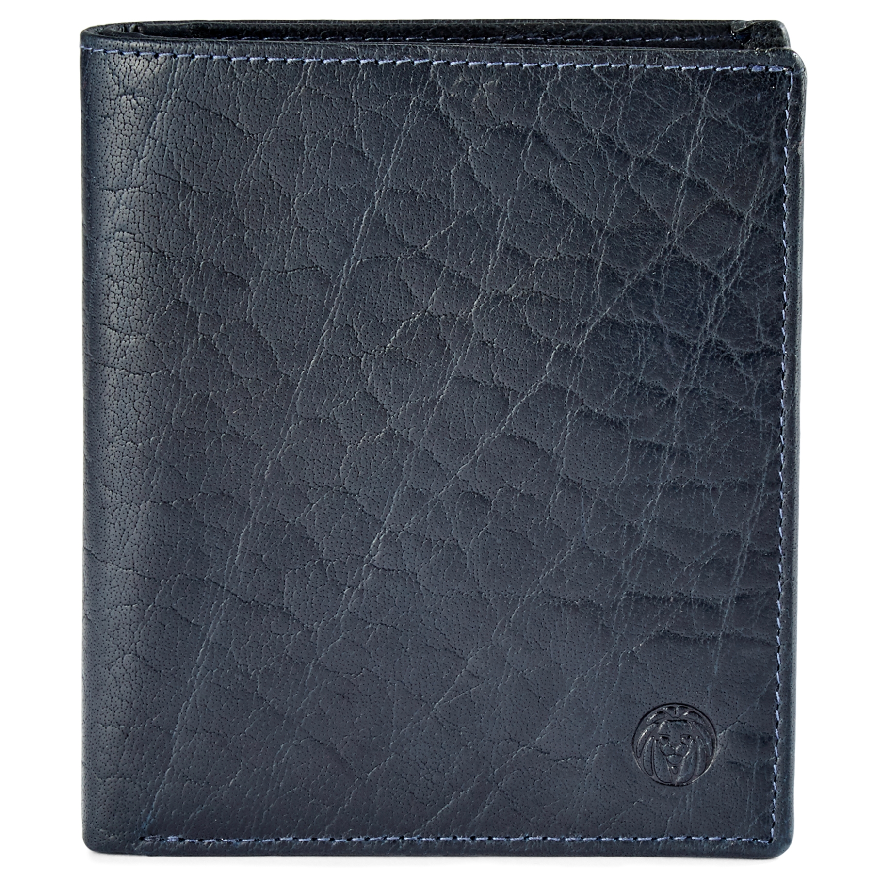 Cartera de cuero con 10 fundas azul marino RFID Montreal  - 4