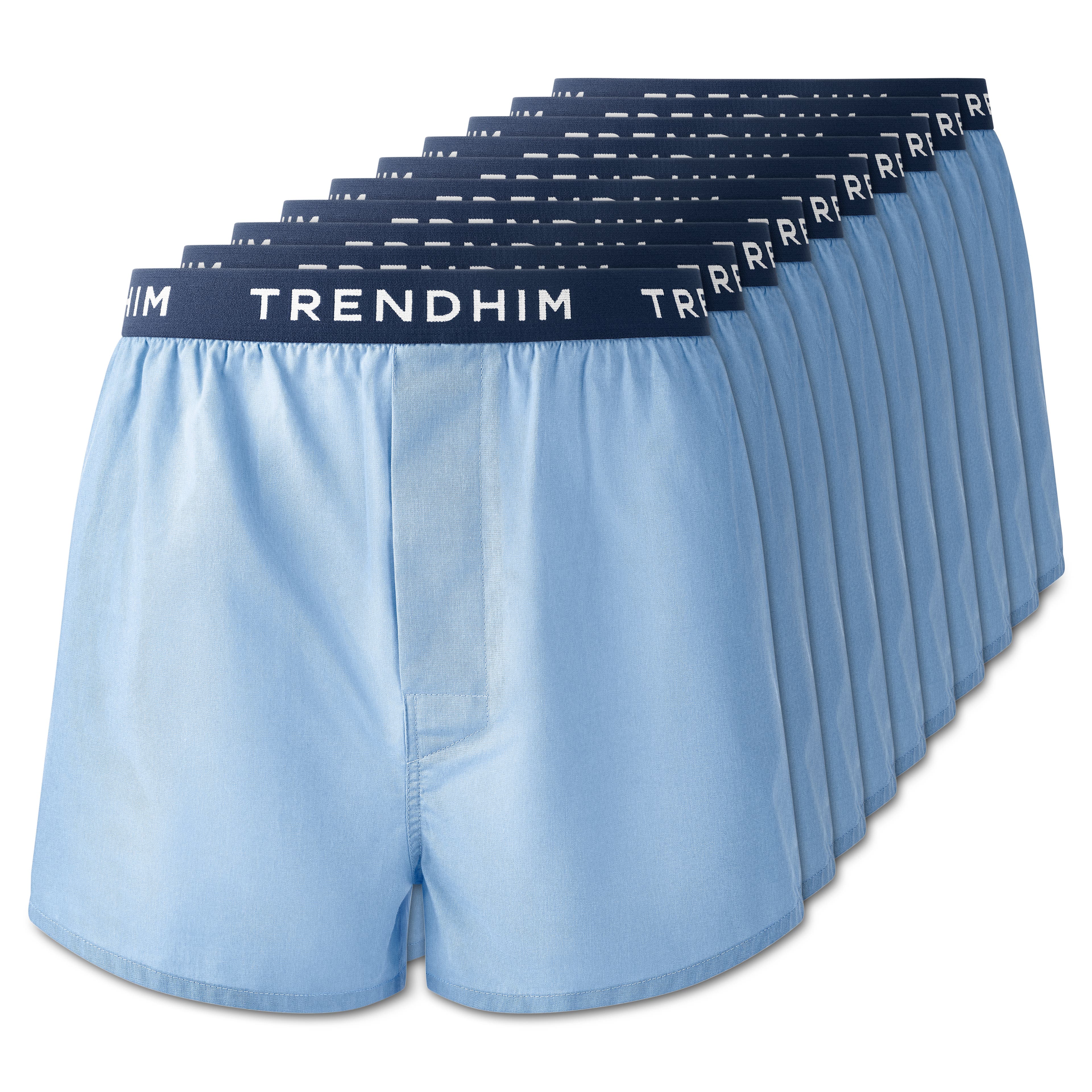 AirFeel | Set van 10 loszittende katoenen boxershorts in marineblauw en hemelsblauw AirFeel | Set van 10 loszittende katoenen boxershorts in marineblauw en hemelsblauw