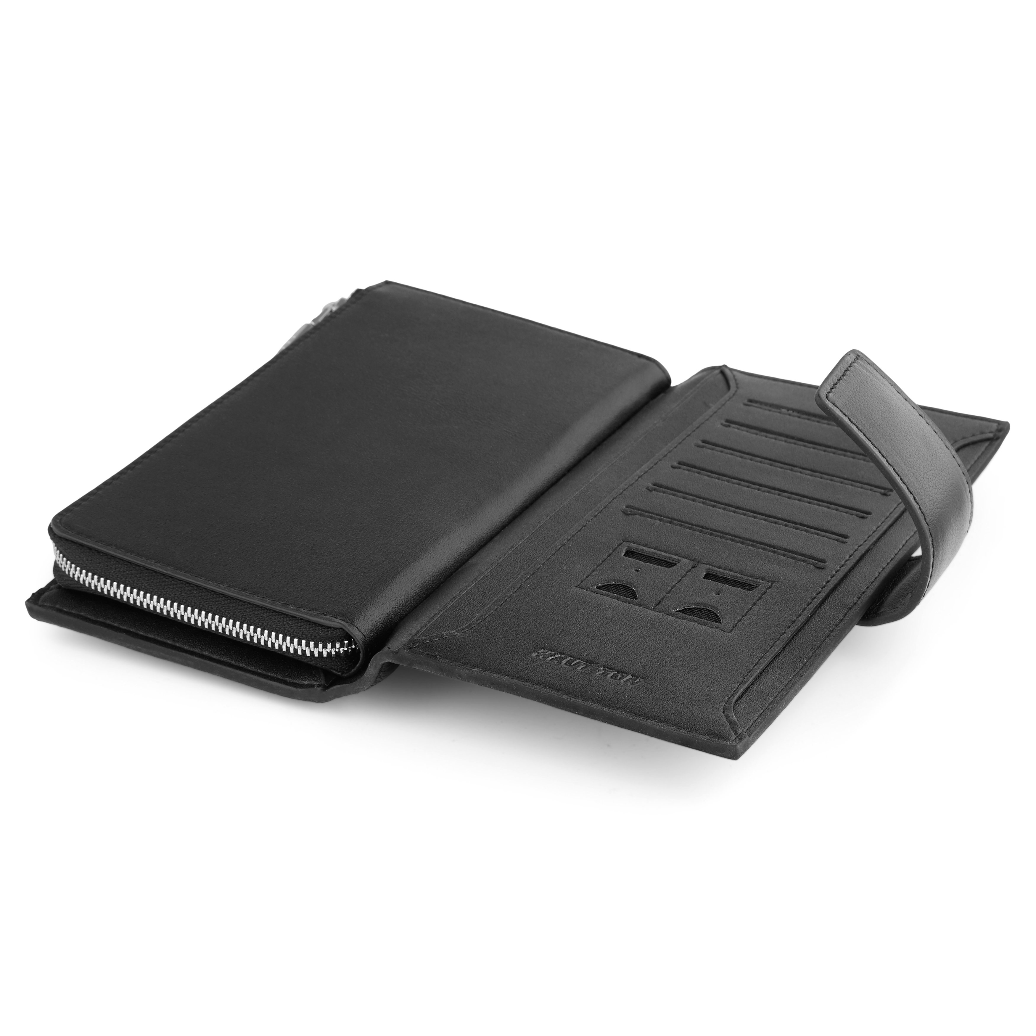 Lange Schwarze Laschenverschluss Geldbörse - 5