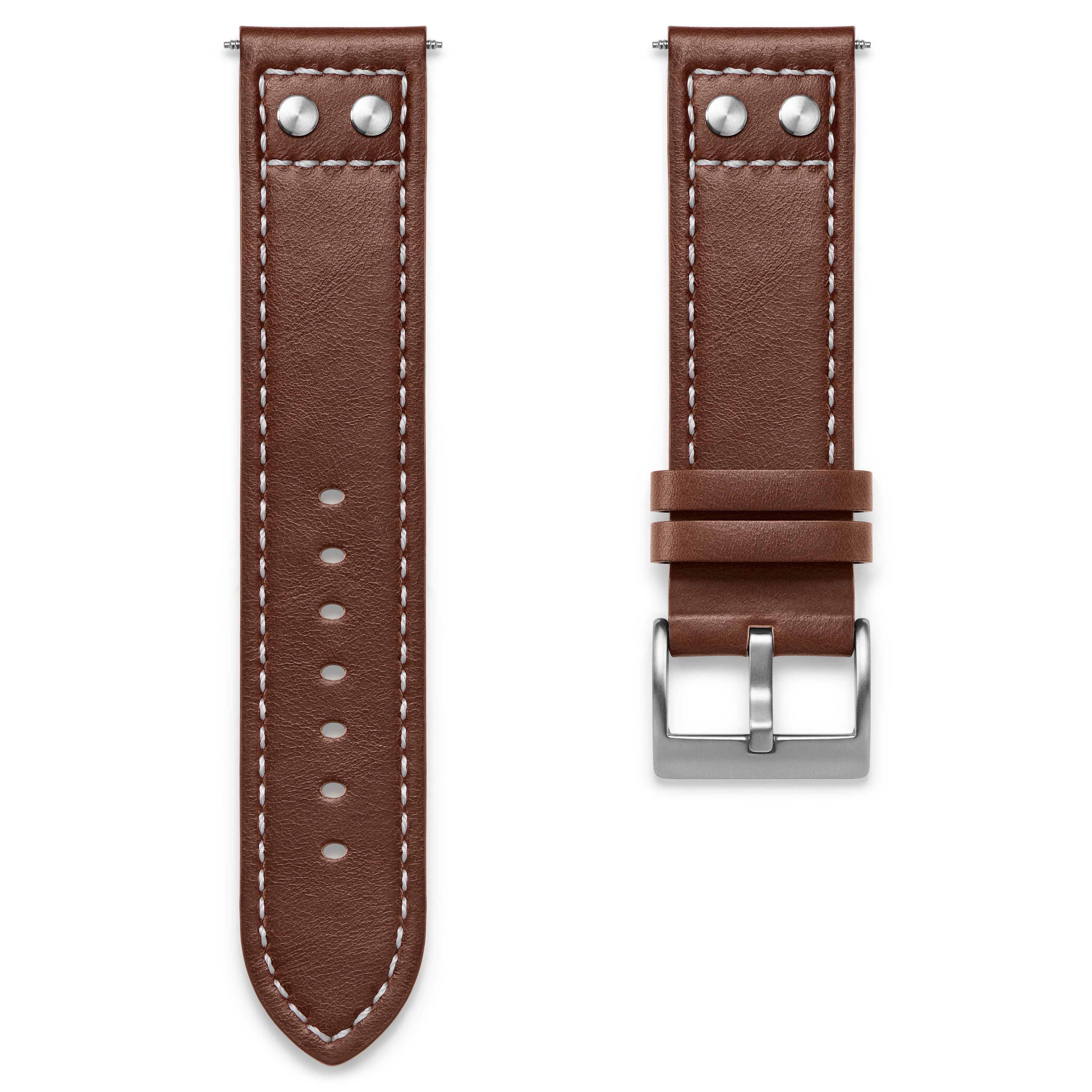 Brown Leather Pilot’s Watch Strap