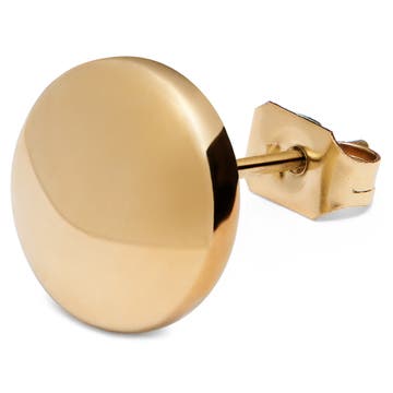 Χρυσαφί Ατσάλινο Σκουλαρίκι Button Stud 10mm Χρυσαφί Ατσάλινο Σκουλαρίκι Button Stud 10mm